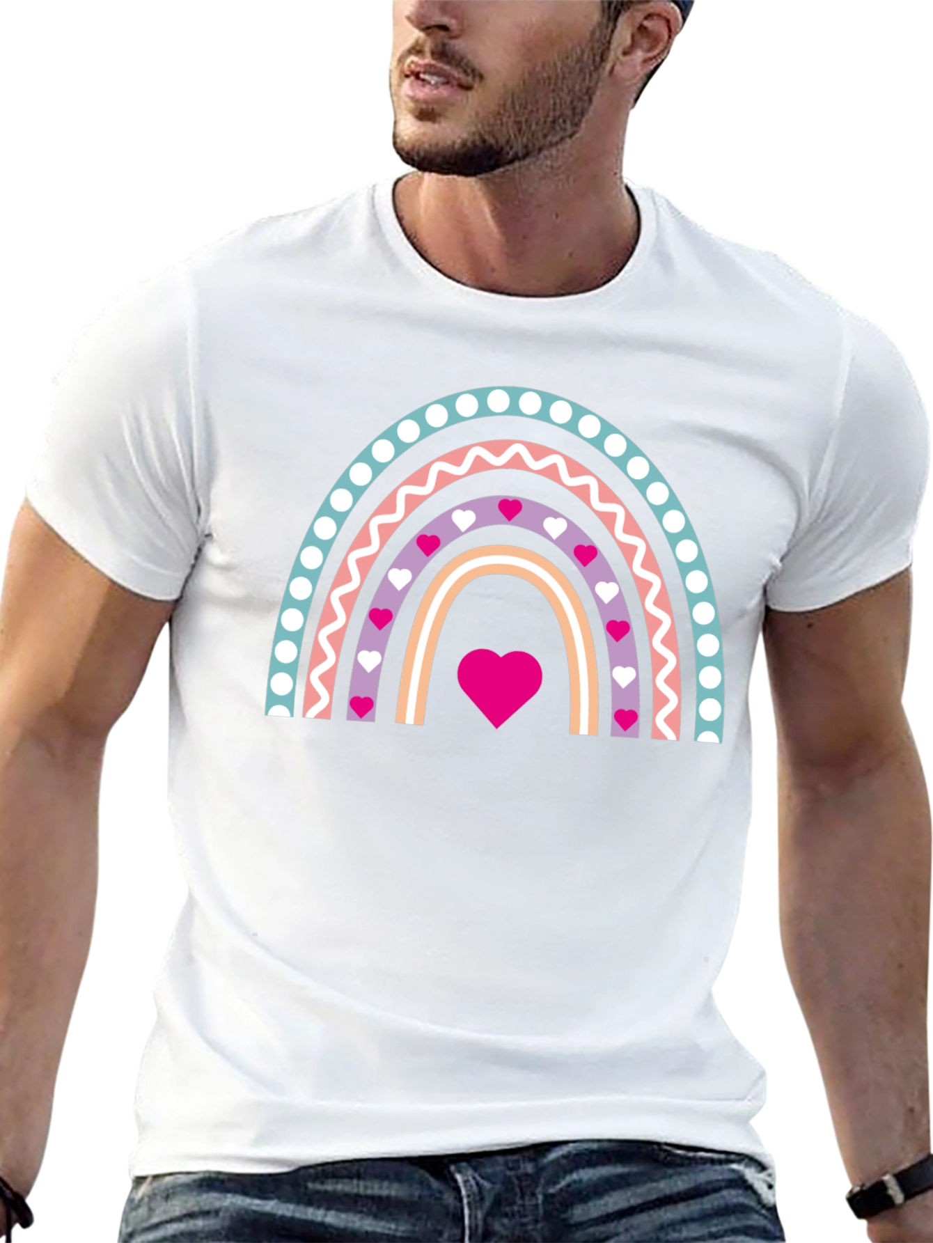 Heart Rainbow Graphic Tee - Love & Pride
