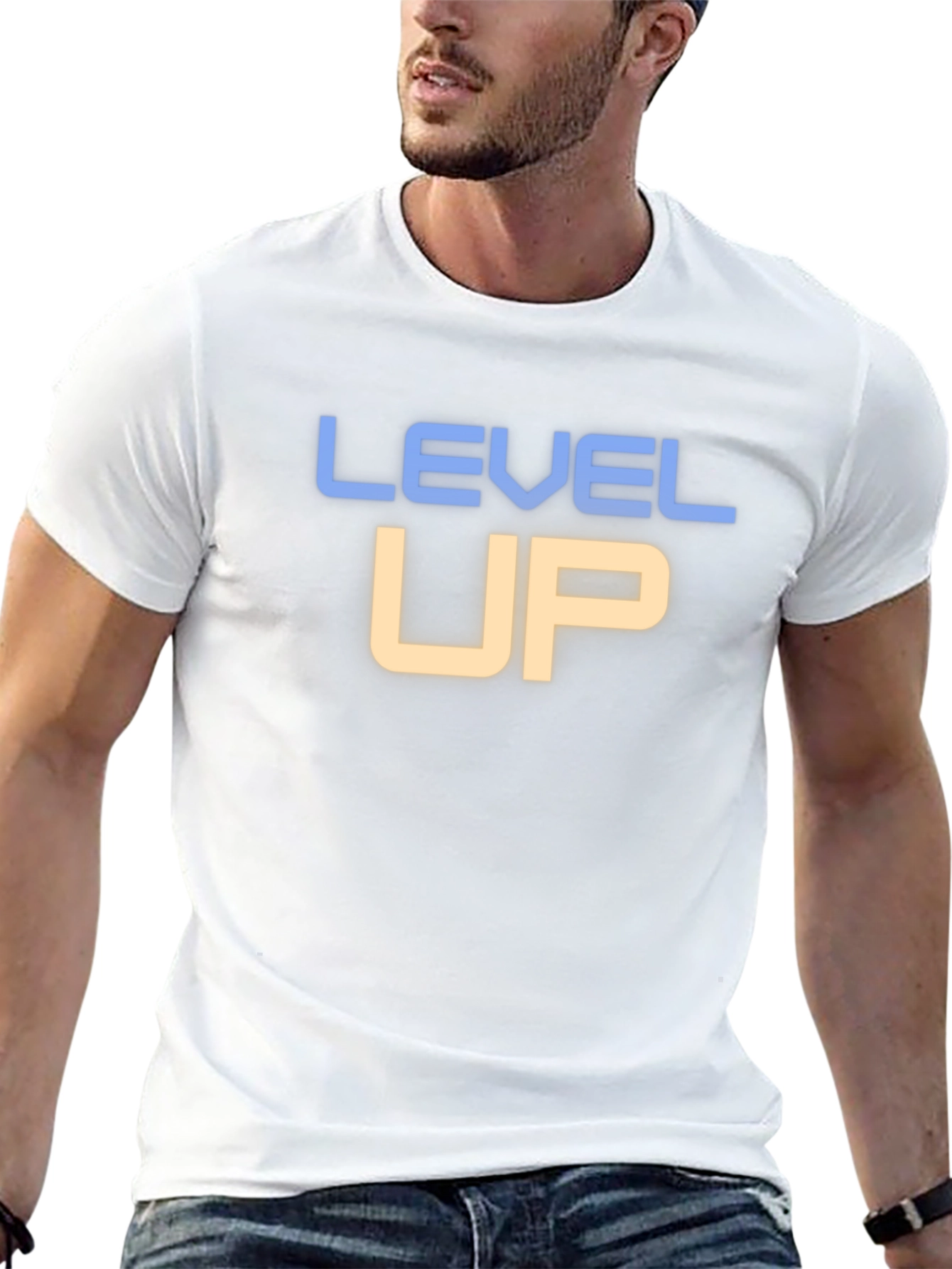 Level Up Black Graphic Tee