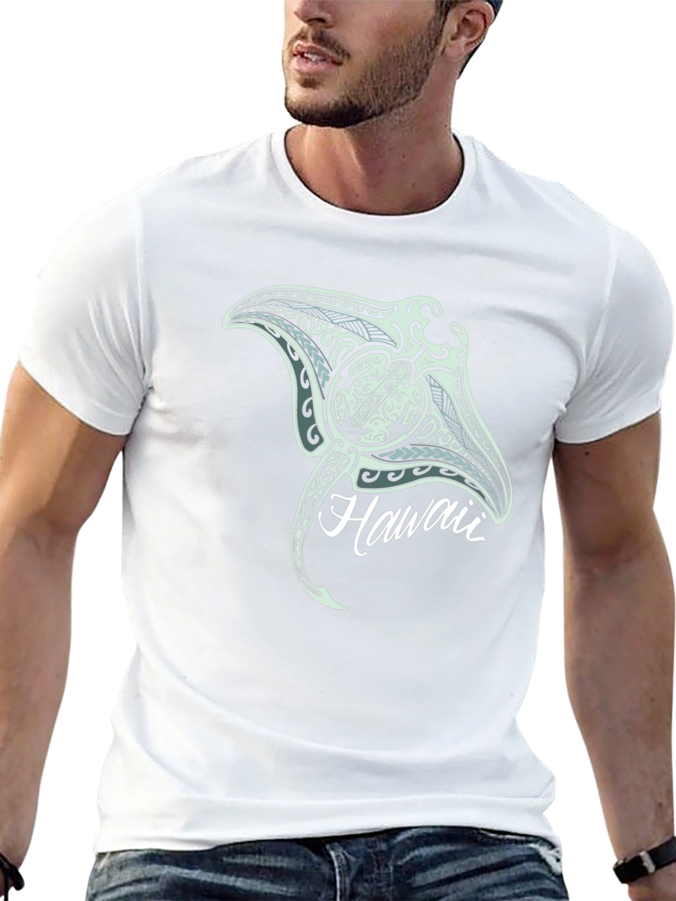 Hawaii Ray Graphic Tee - Black T-Shirt