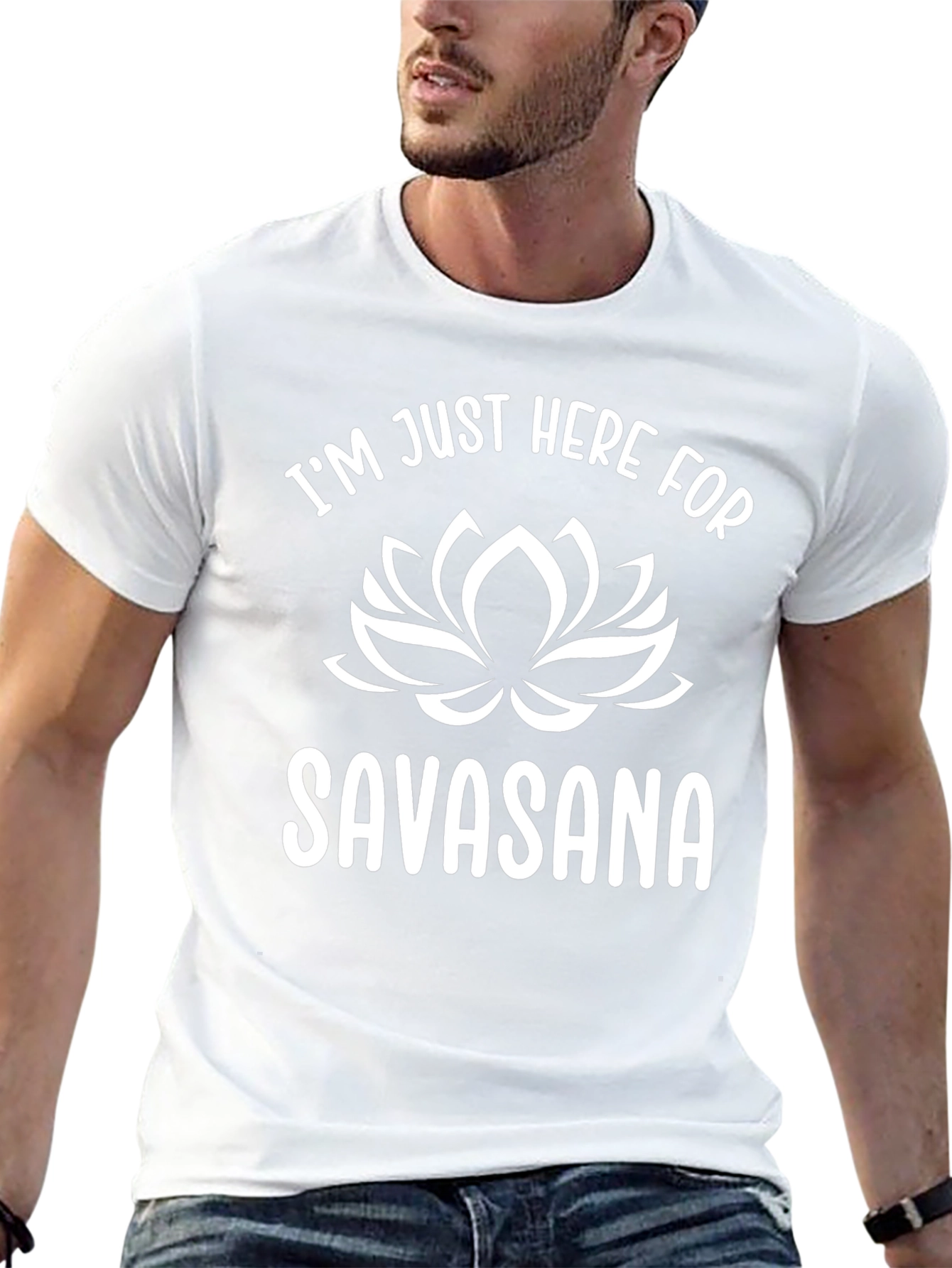 Yoga Savasana T-Shirt: Funny Lotus Design Tee