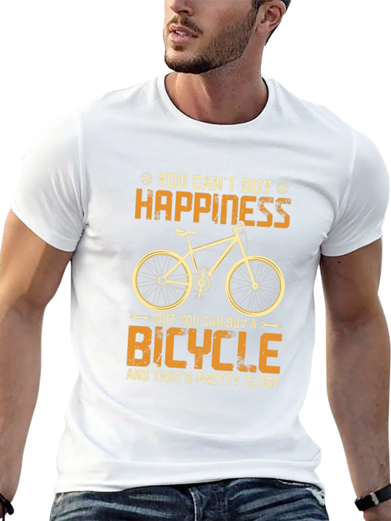 Happiness Bicycle Graphic T-Shirt