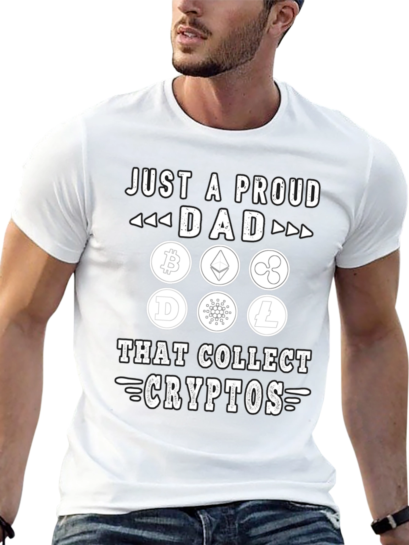 Proud Crypto Dad T-Shirt - Collect Digital Currency