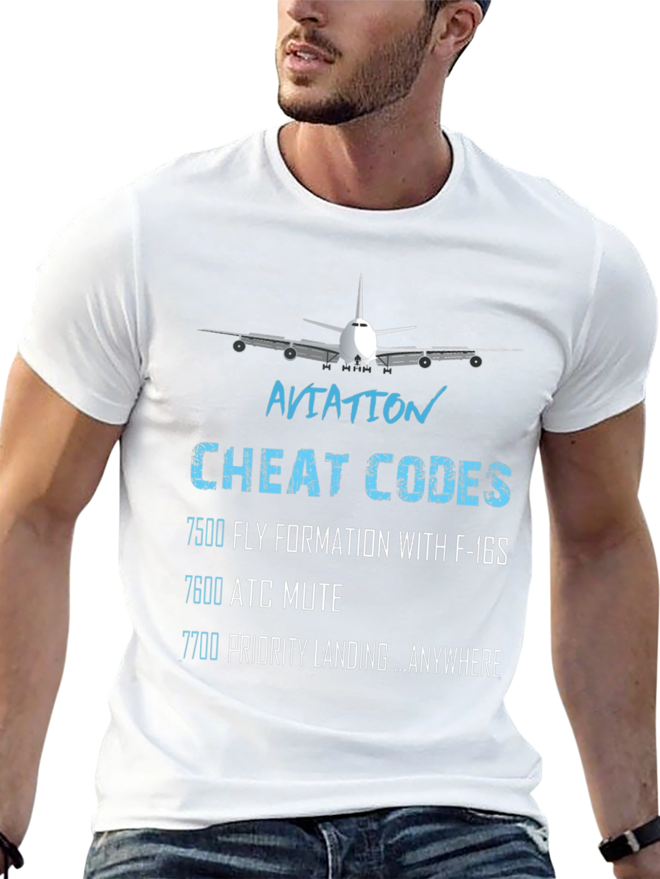 Aviation Cheat Codes Graphic T-Shirt