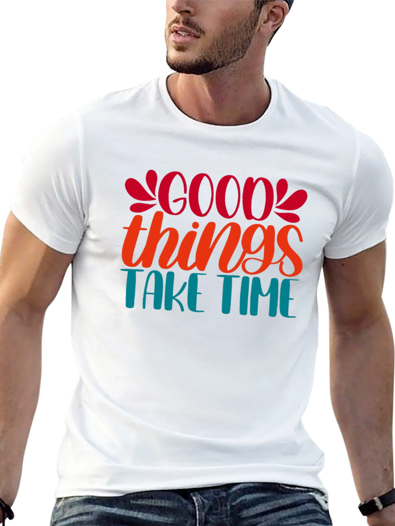 Good Things Take Time Black Graphic Tee