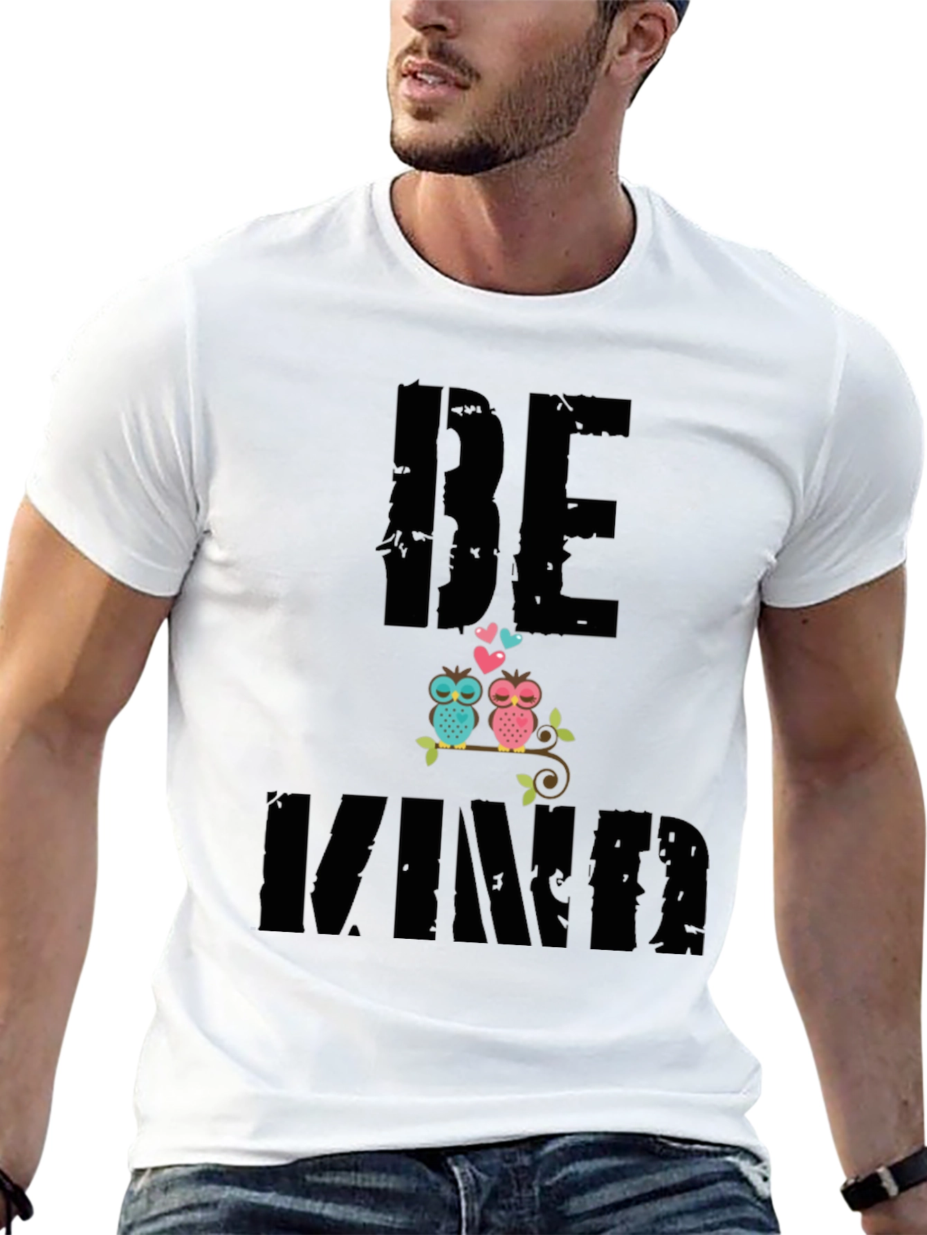 Be Kind Owl Graphic Print Tee
