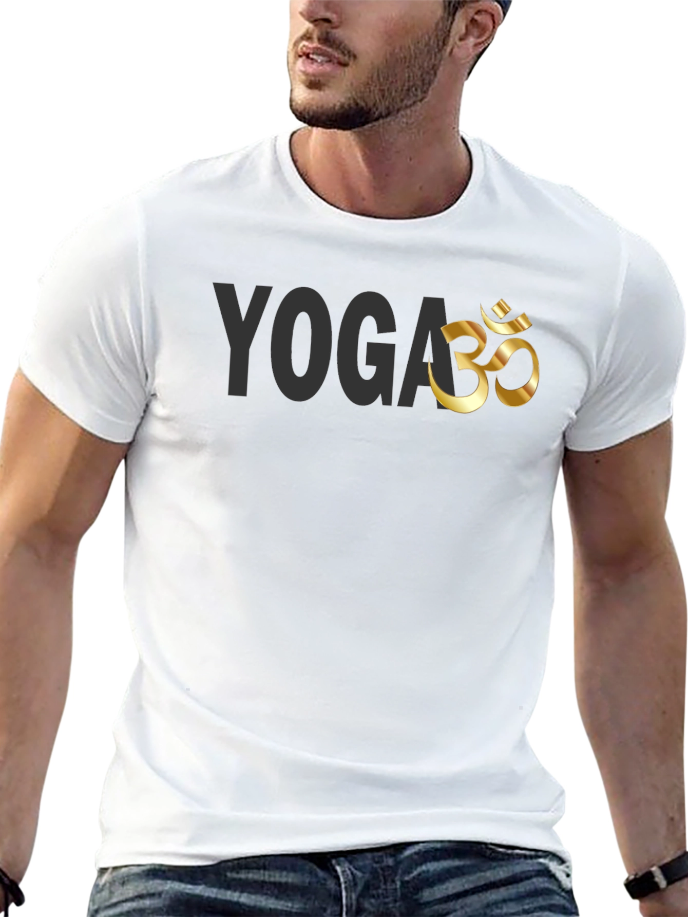 Yoga Om Symbol Graphic Tee - Black