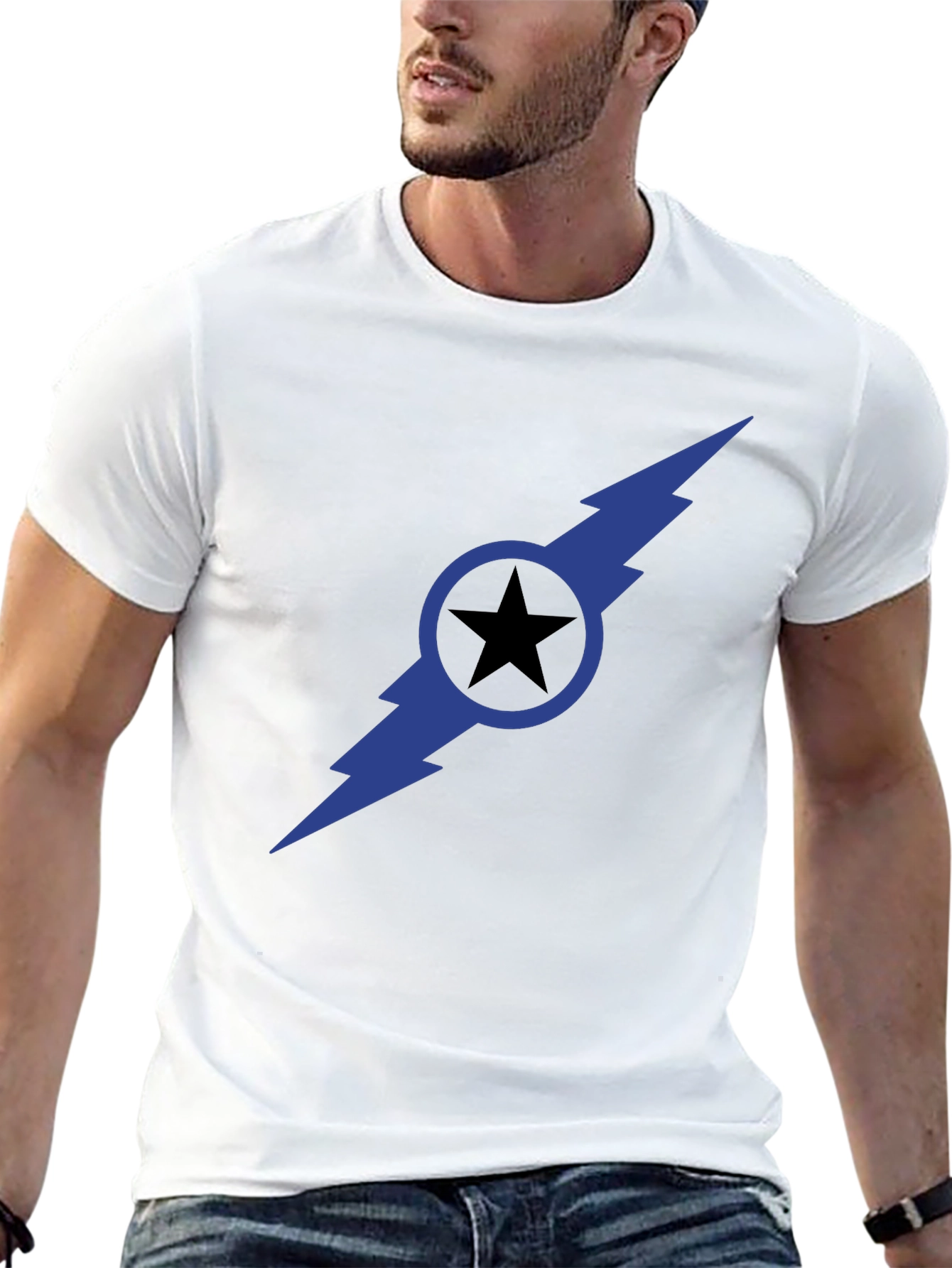 Star Bolt Graphic Tee - Stylish Menswear