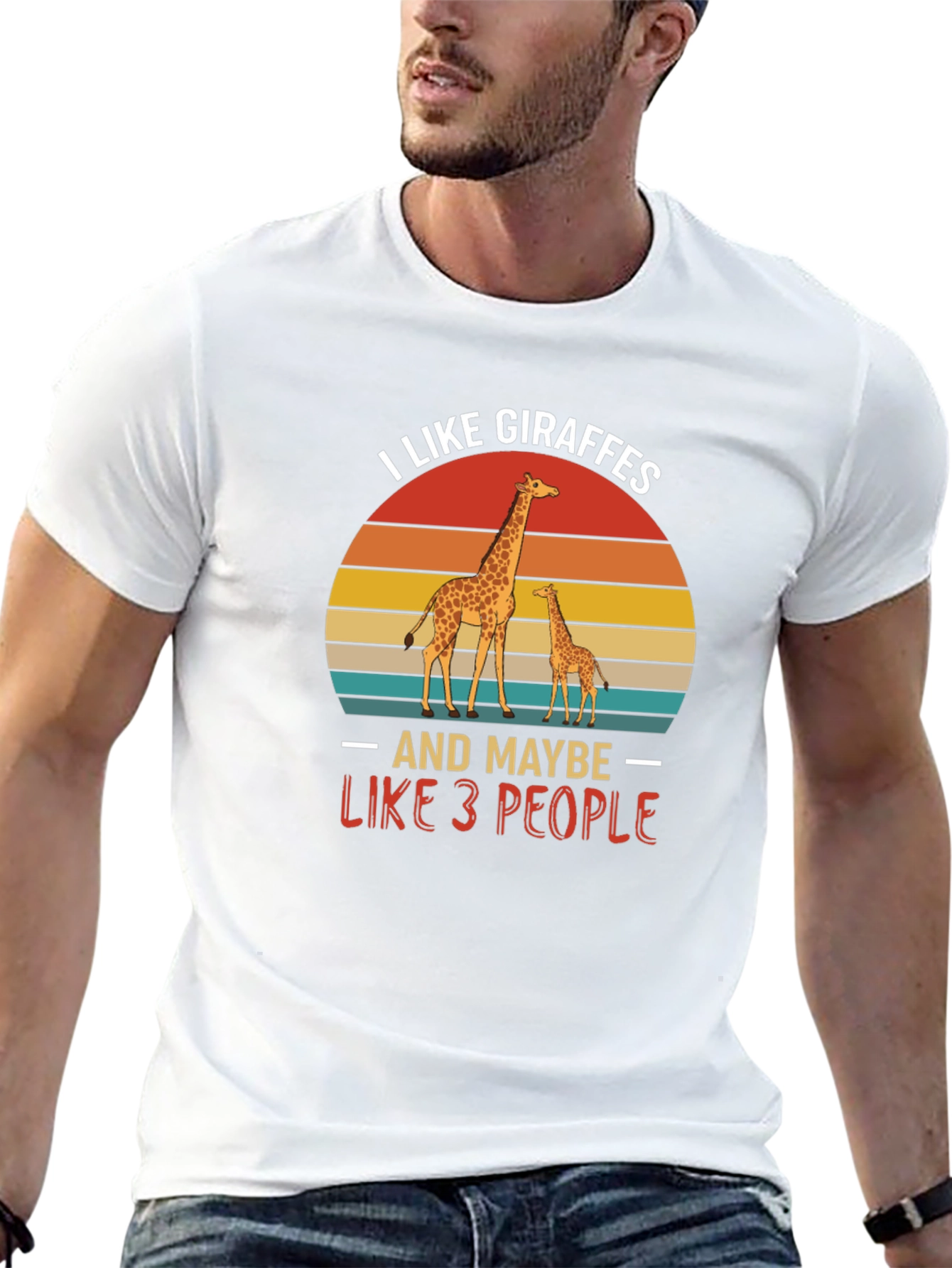 I Like Giraffes Funny Graphic Tee