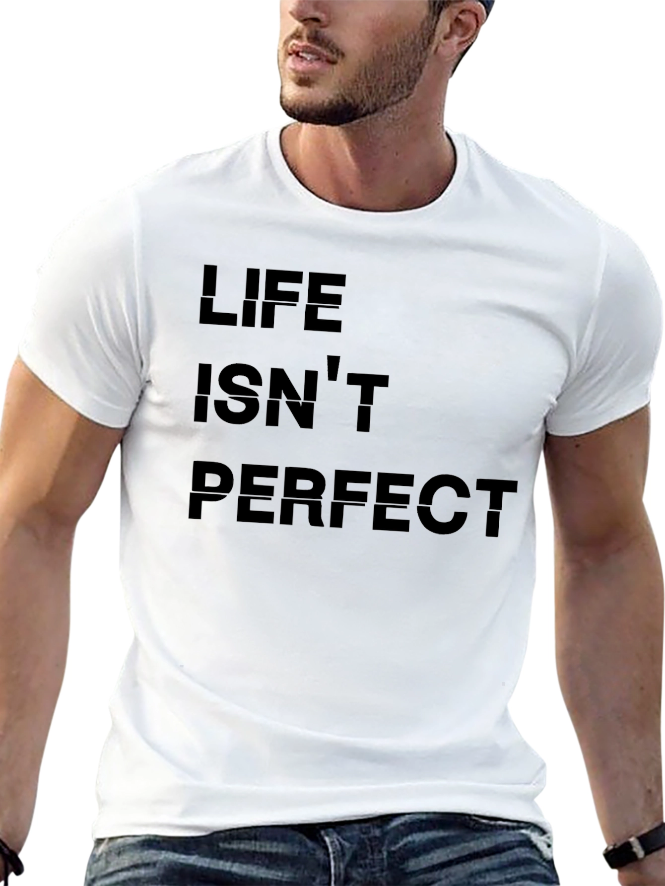 Life Isnt Perfect Black Graphic Tee