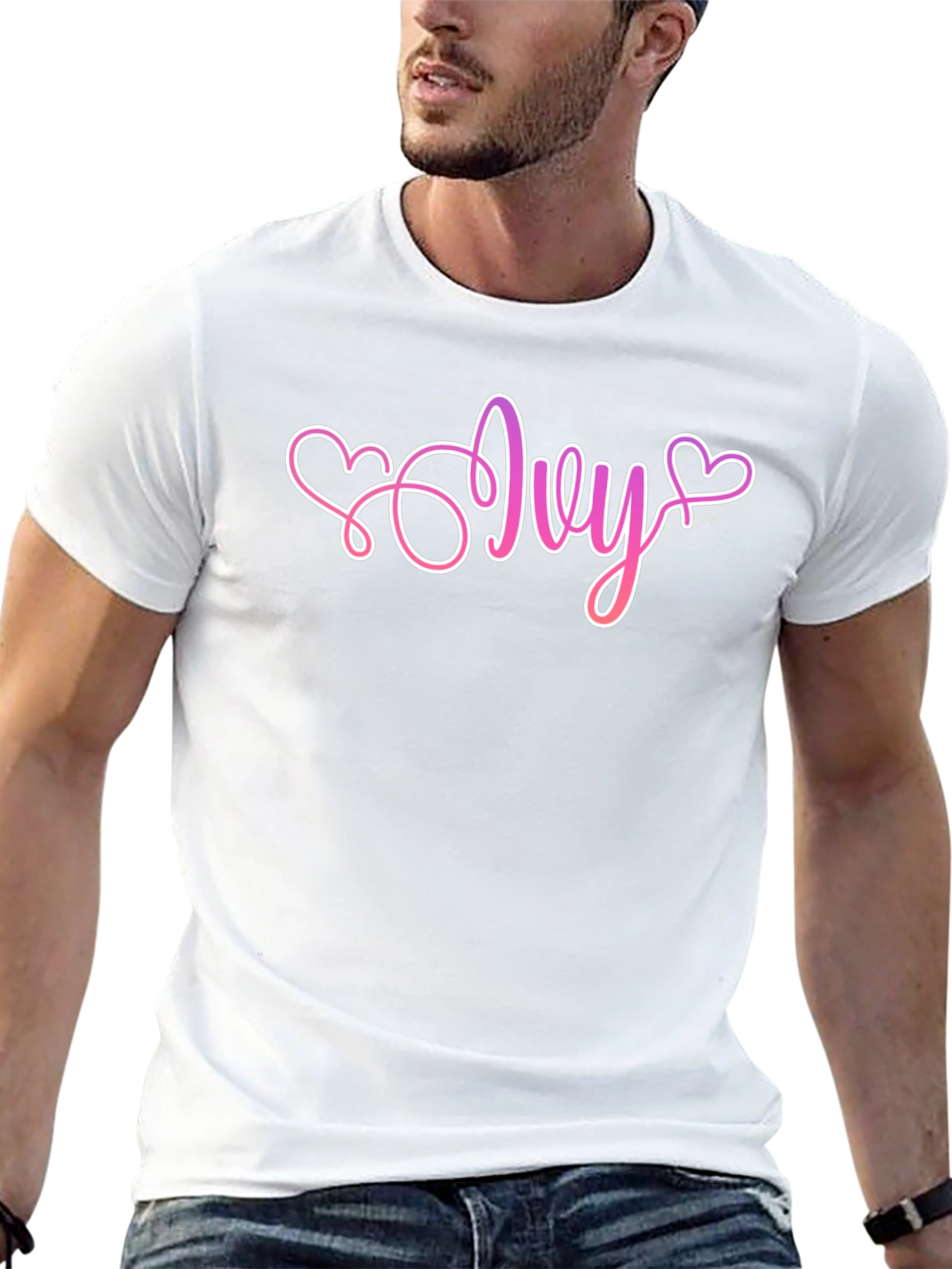 Ivy Heart Graphic Black T-Shirt