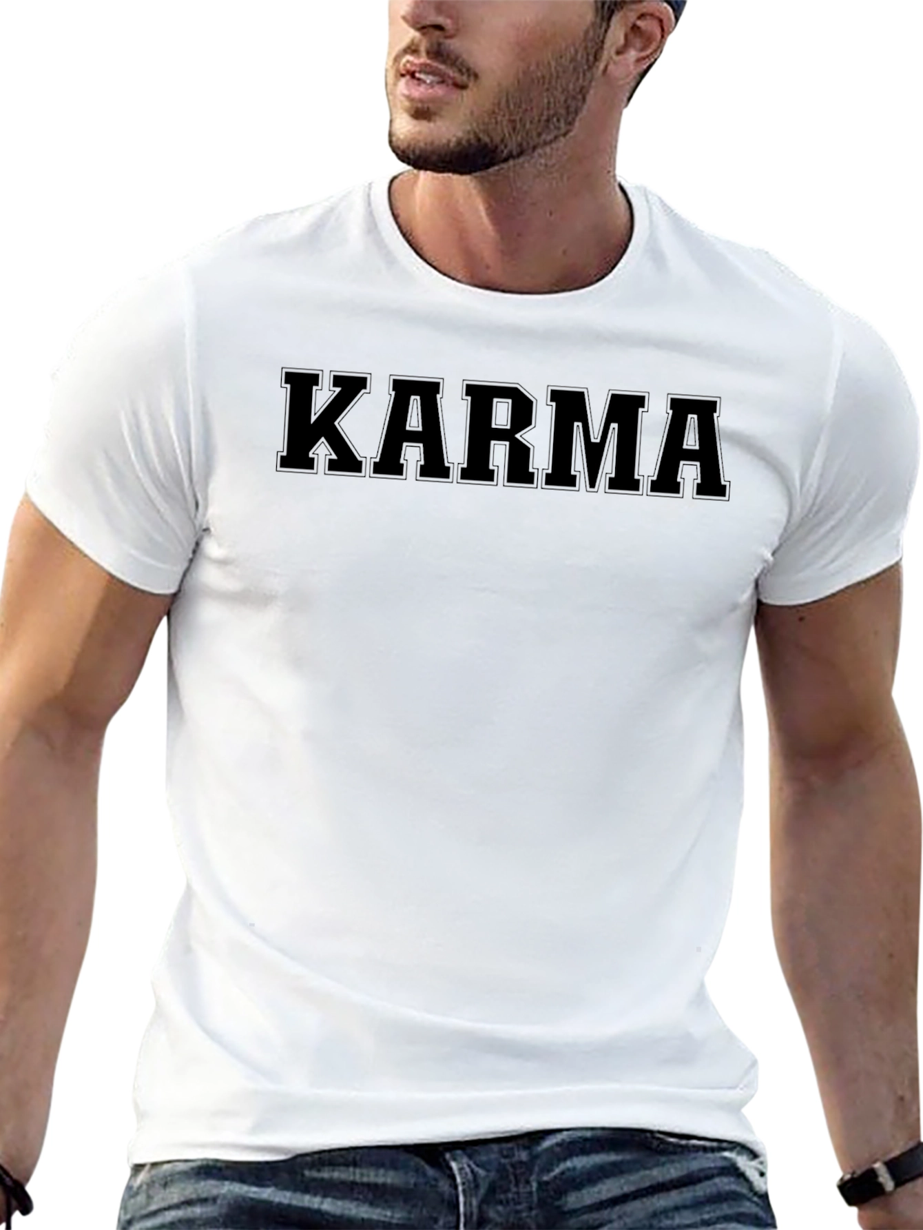 Karma Graphic T-Shirt - Casual Style