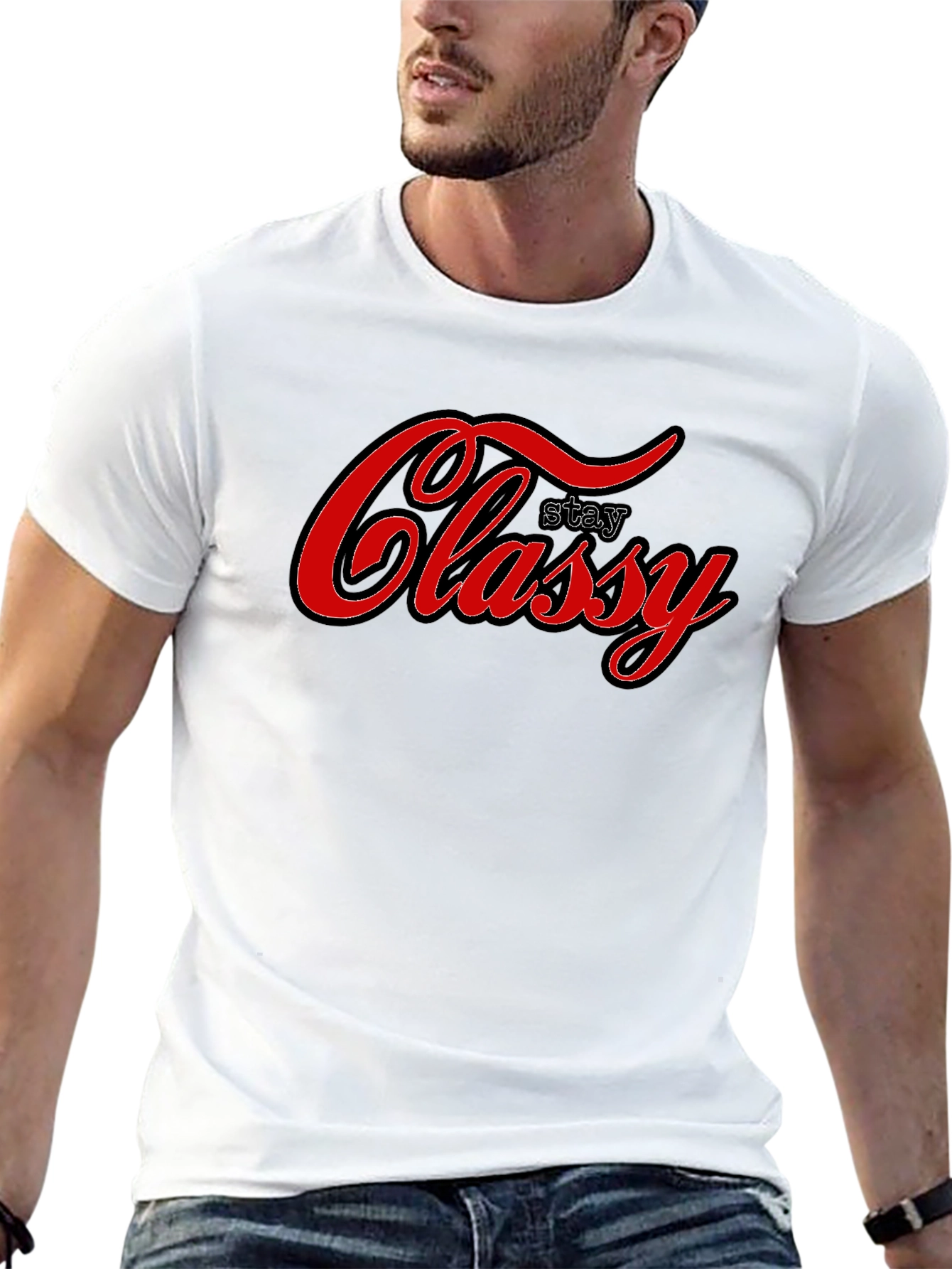 Stay Classy Graphic T-Shirt - Black