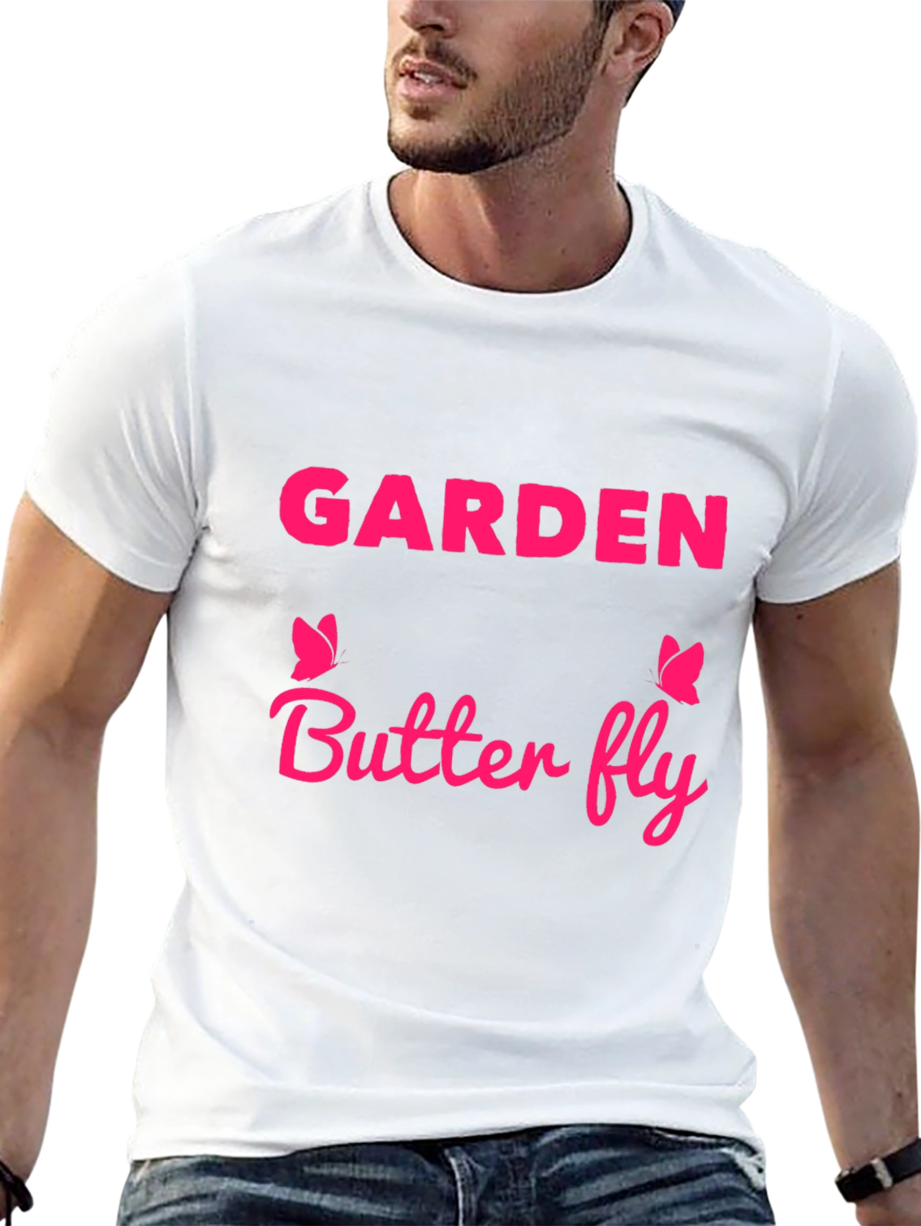 Garden Butterfly Graphic Tee - Black