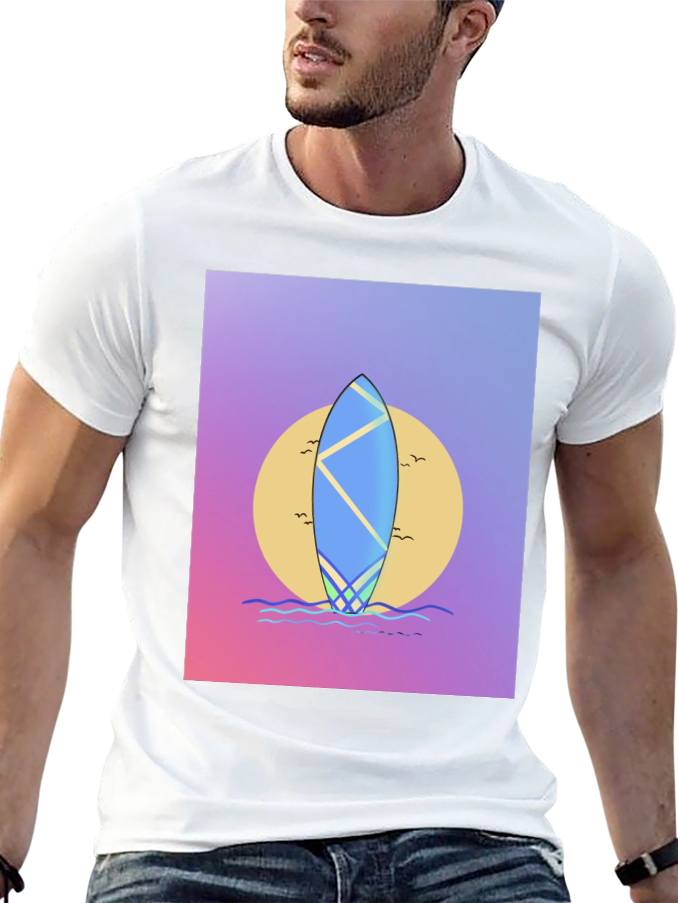Surfboard Graphic Tee - Beach Vibes