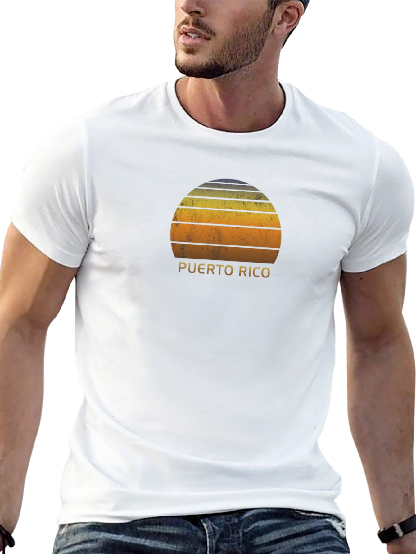 Puerto Rico Sunset Graphic Tee - Black