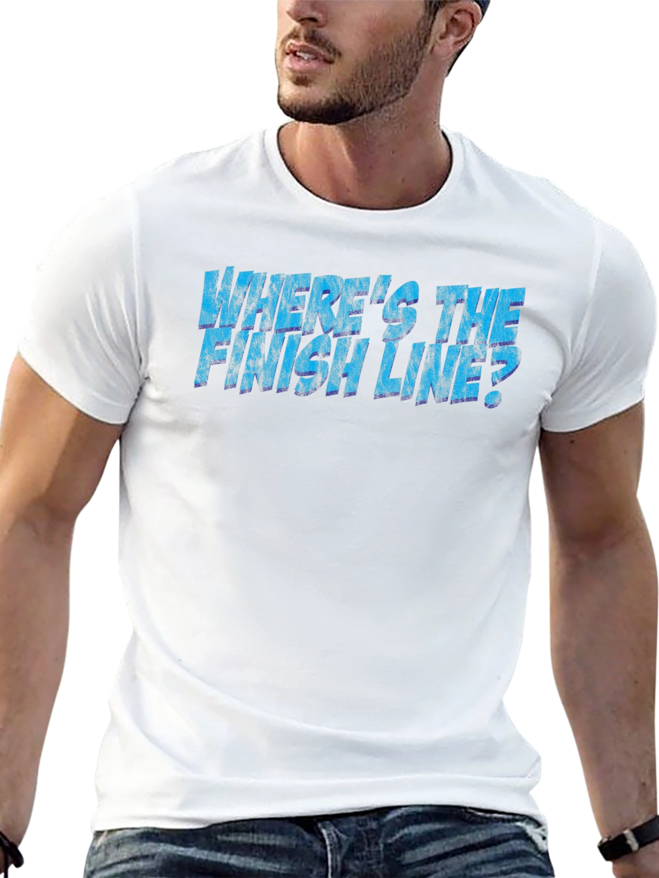 Wheres the Finish Line? Black Graphic Tee