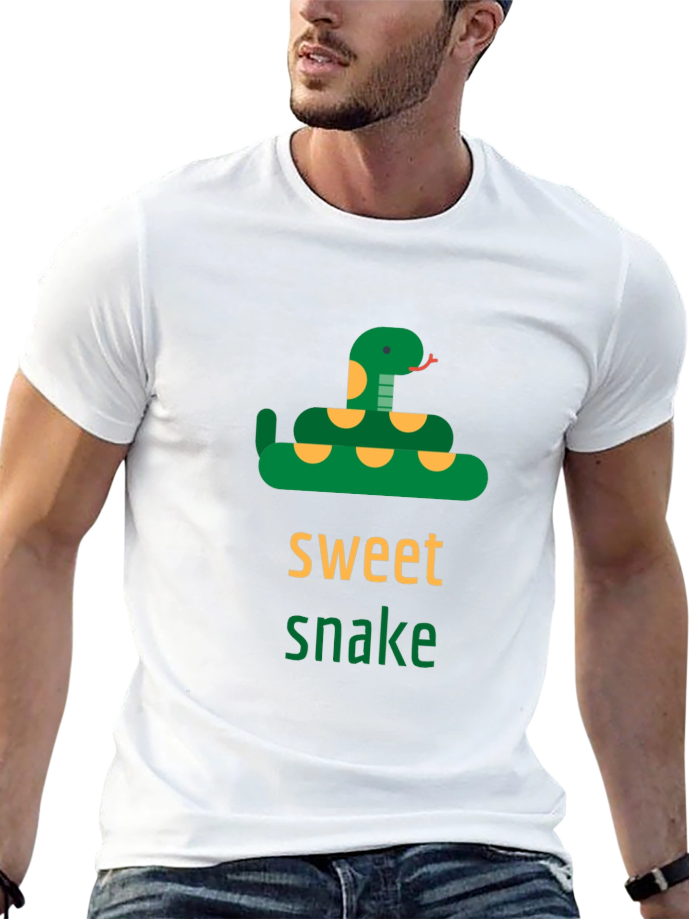 Sweet Snake Graphic Tee - Unisex Black T-Shirt
