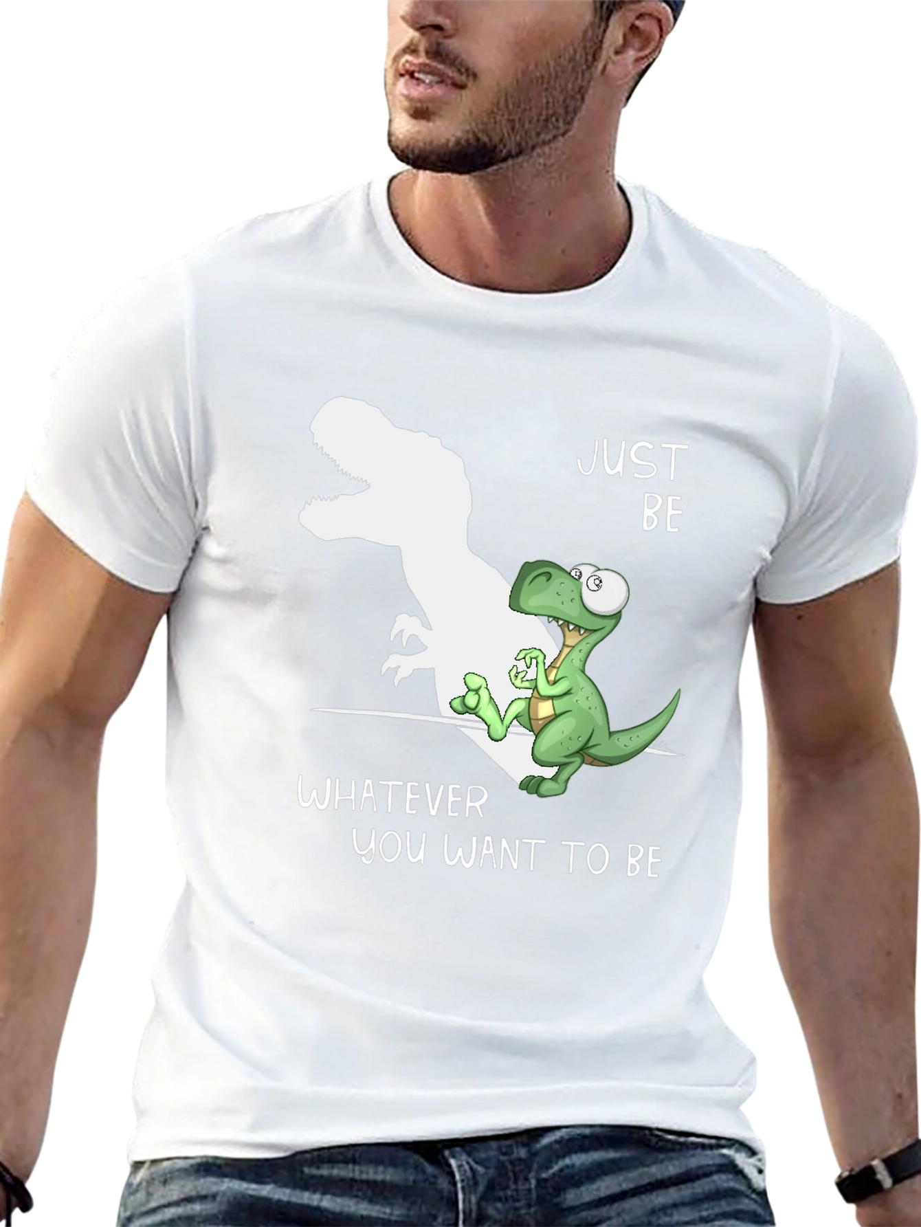 Just Be Dinosaur T-Shirt - Inspirational Graphic Tee
