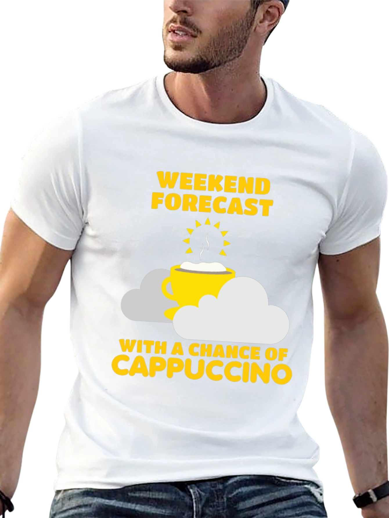 Weekend Forecast Cappuccino Graphic T-Shirt