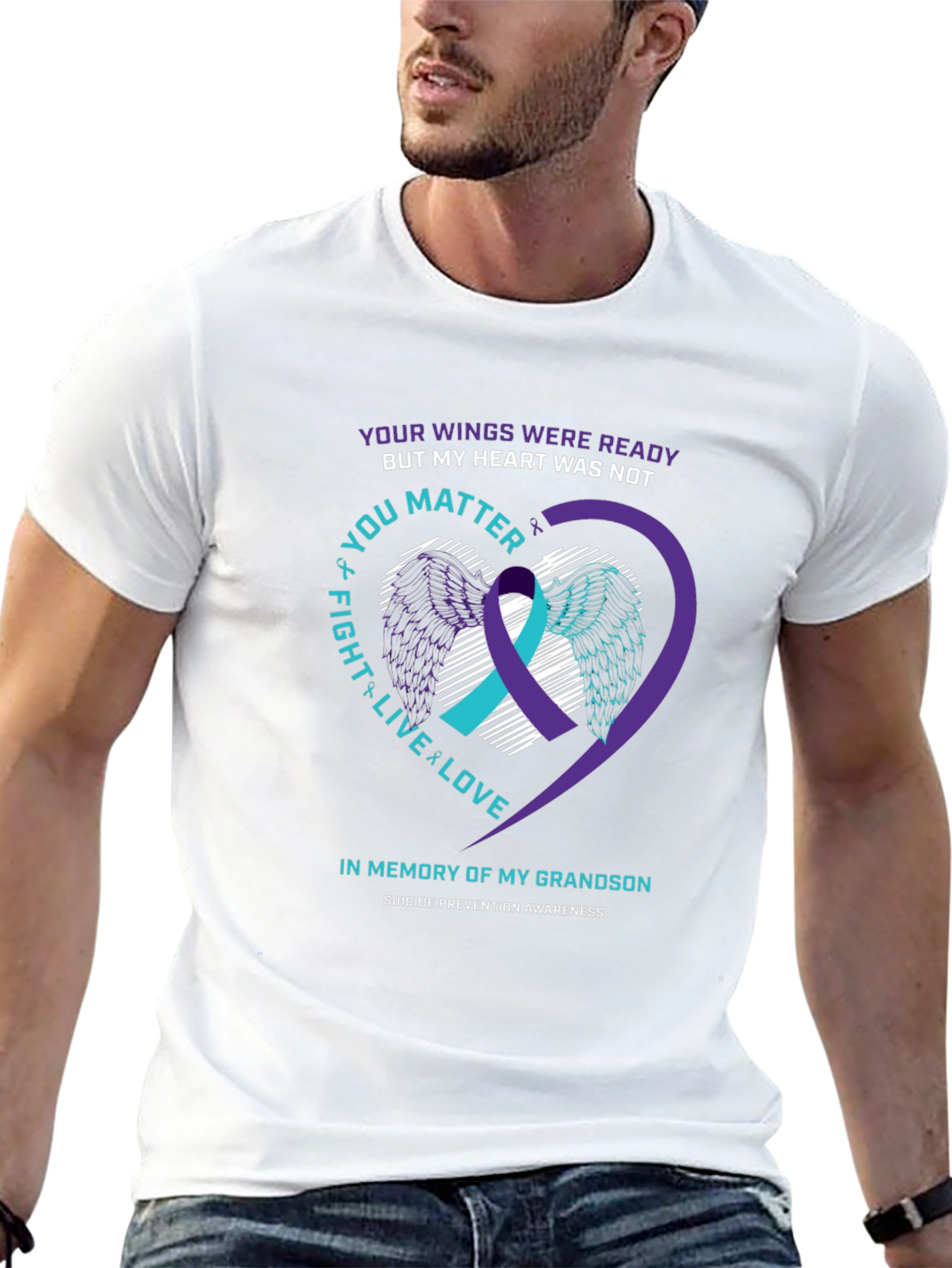 Suicide Prevention Awareness T-Shirt - Grandson Memorial