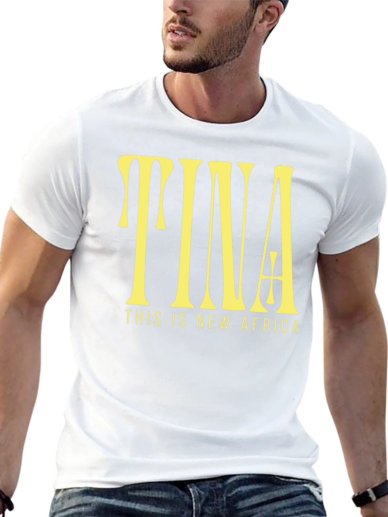 TINA This is New Africa Black Graphic Tee