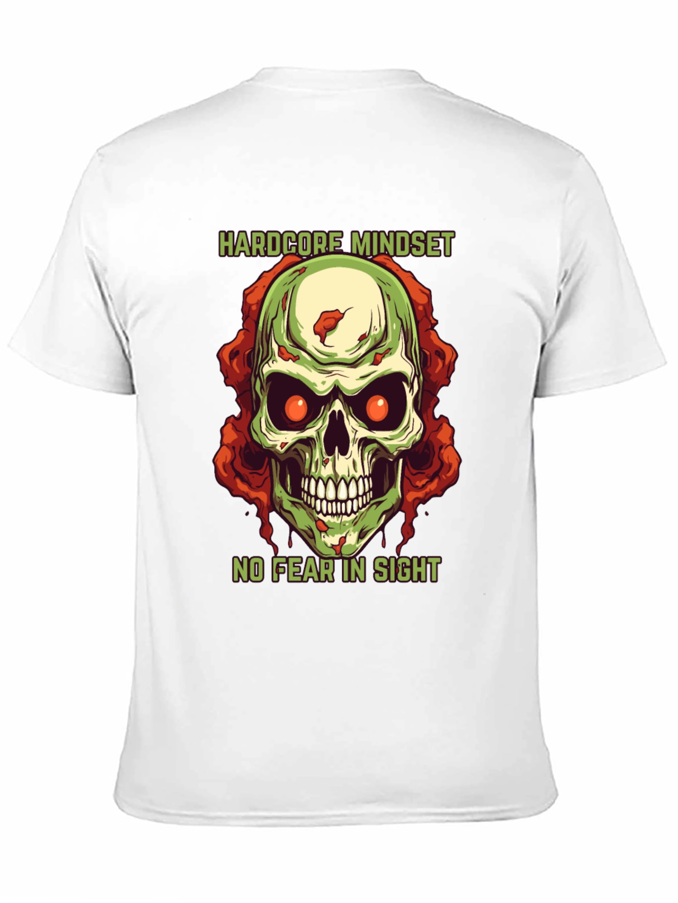 Hardcore Mindset Skull Graphic T-Shirt