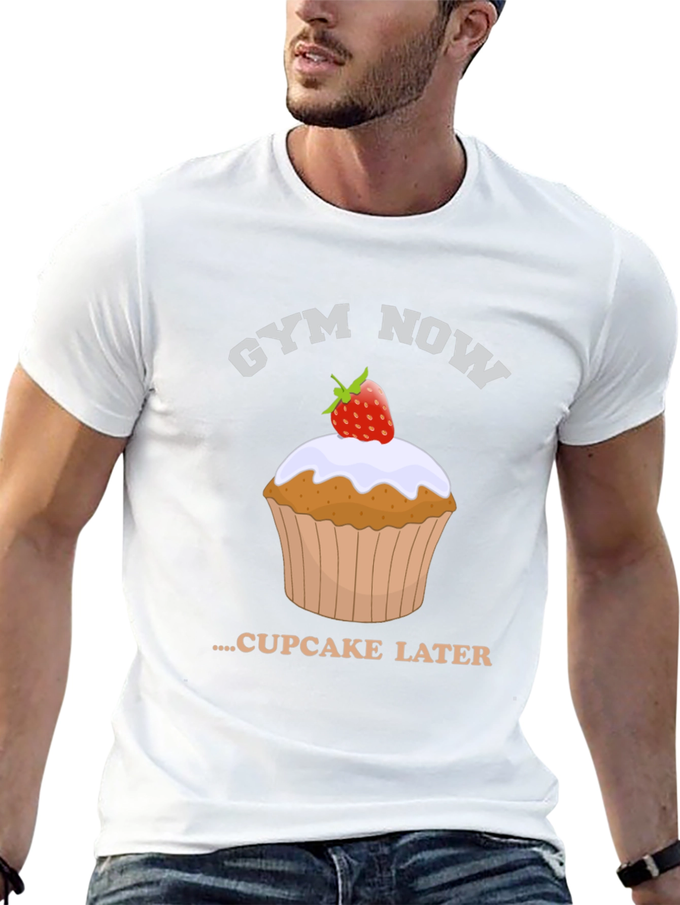 Gym Now Cupcake Later Graphic Tee