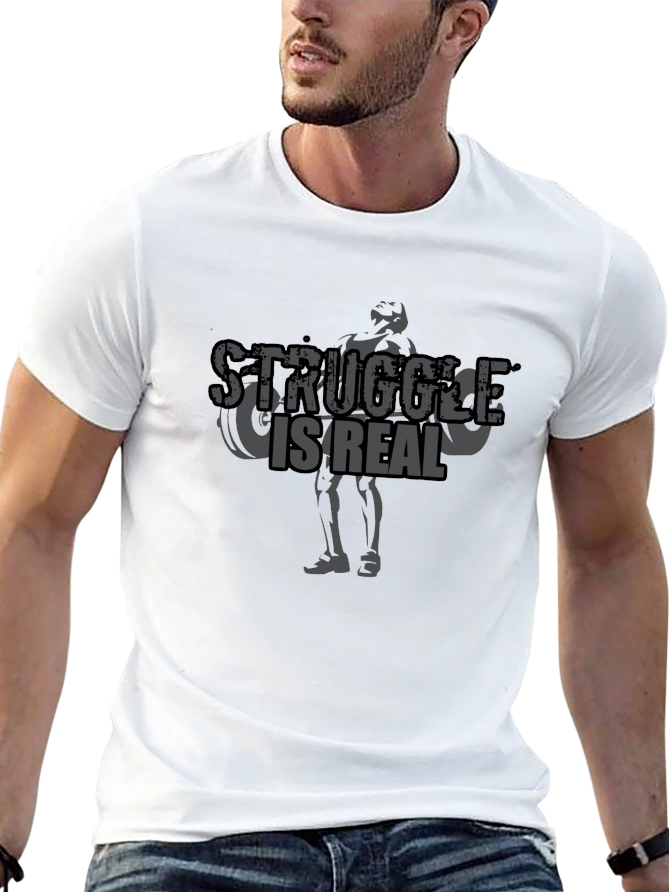 Struggle is Real Mens Black T-Shirt