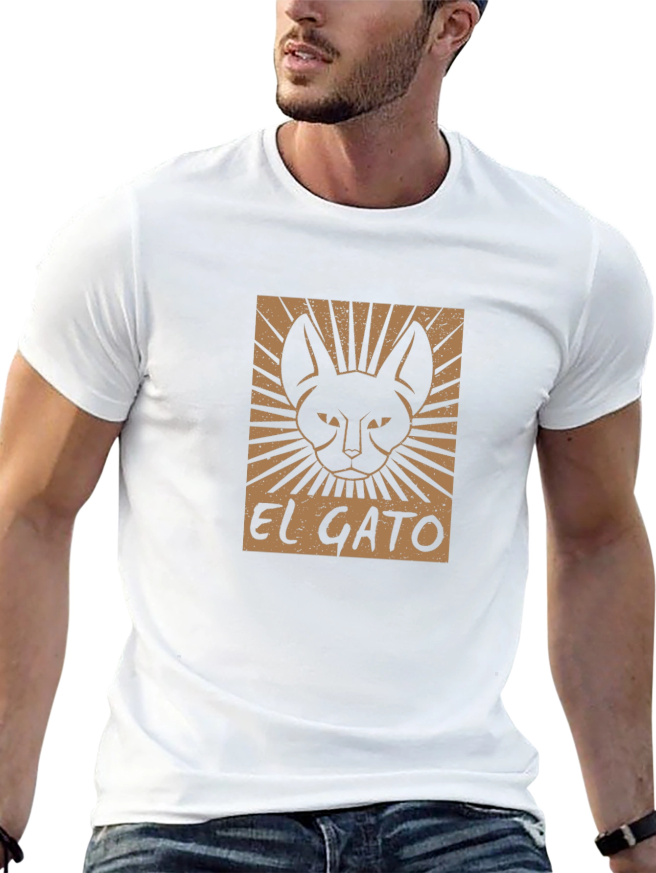 El Gato Graphic Tee - Retro Cat Lover T-Shirt