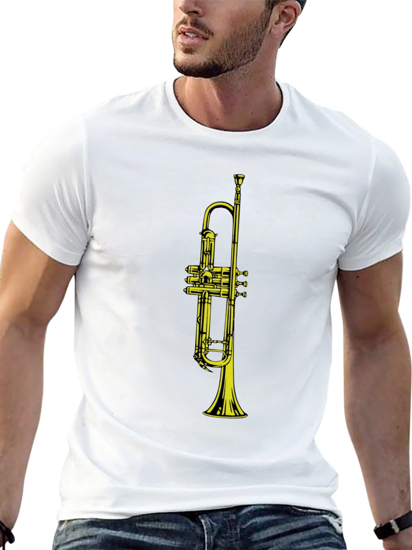 Trumpet Graphic Black T-Shirt - Musician Apparel