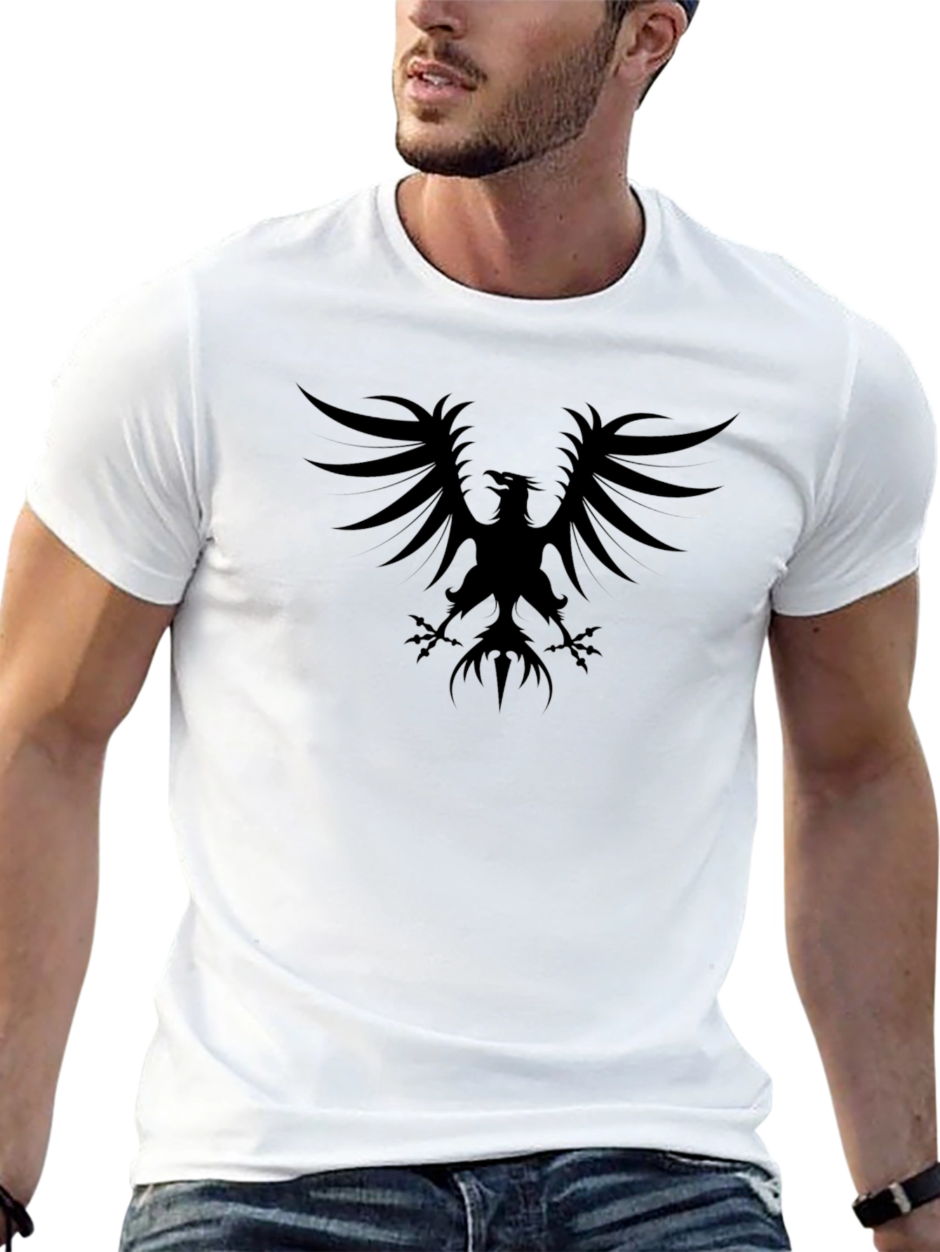 Black Eagle Graphic T-Shirt - Stylish Mens Tee