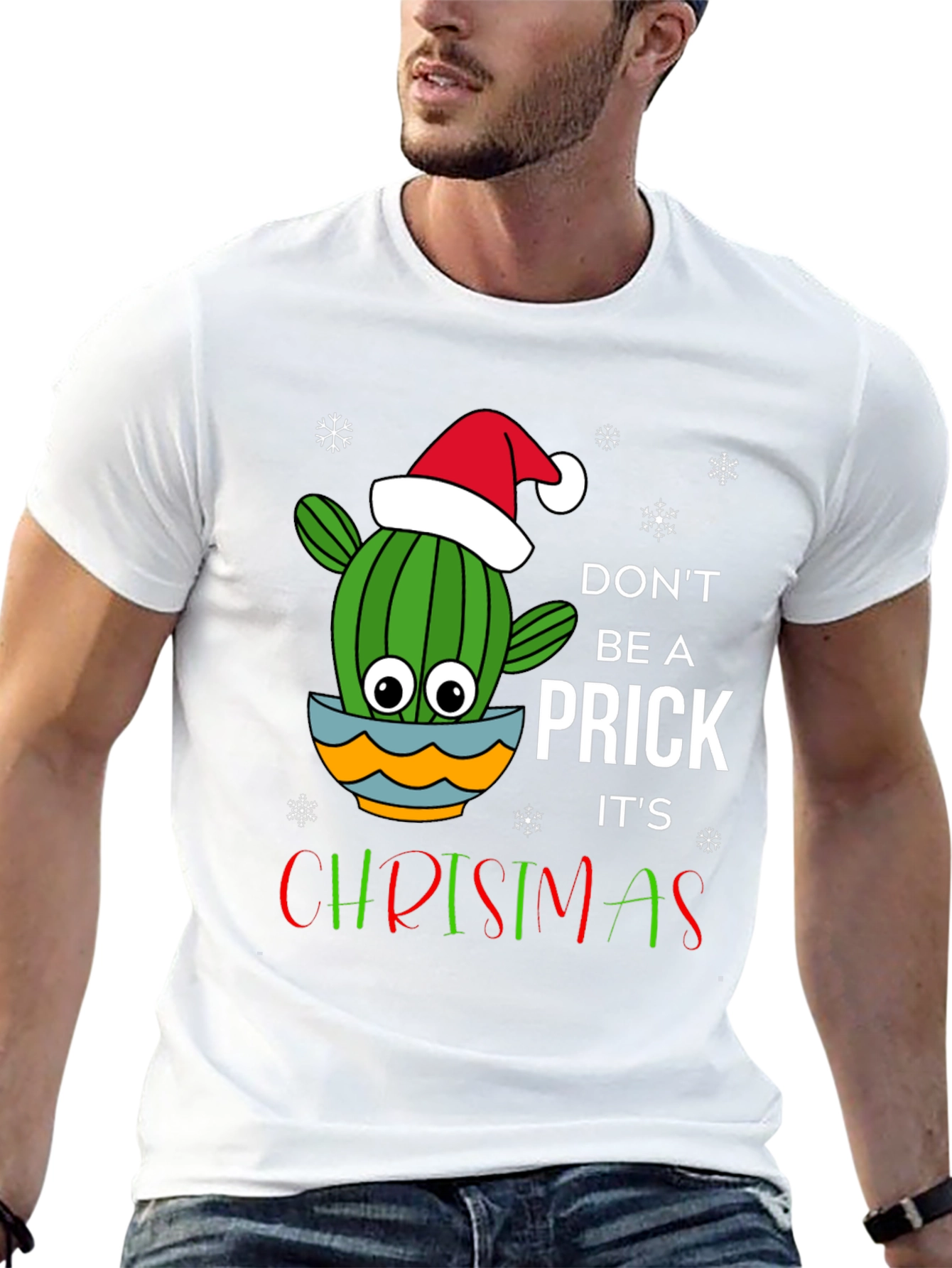 Funny Christmas Cactus Graphic Tee