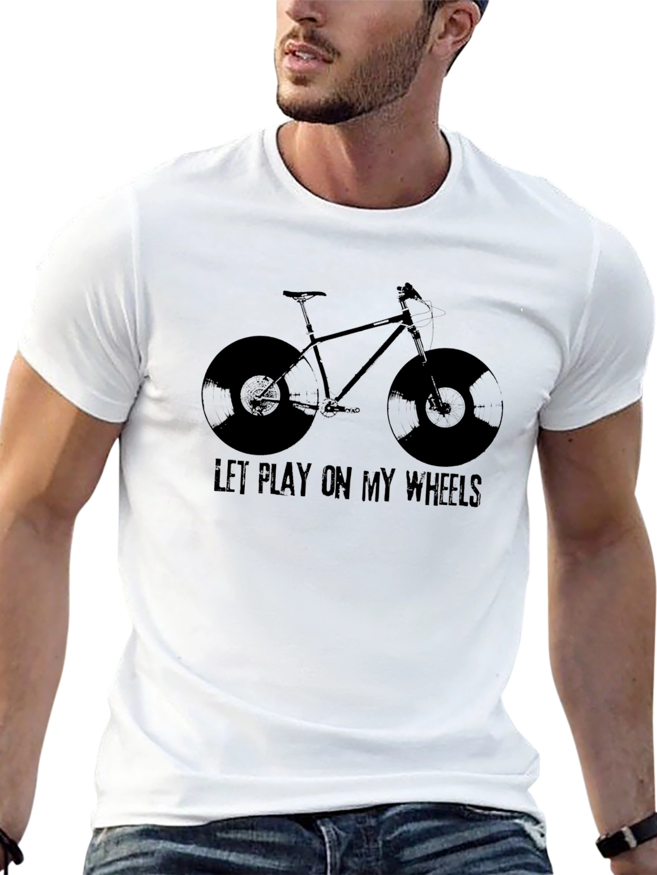 Let Play on My Wheels Black T-Shirt