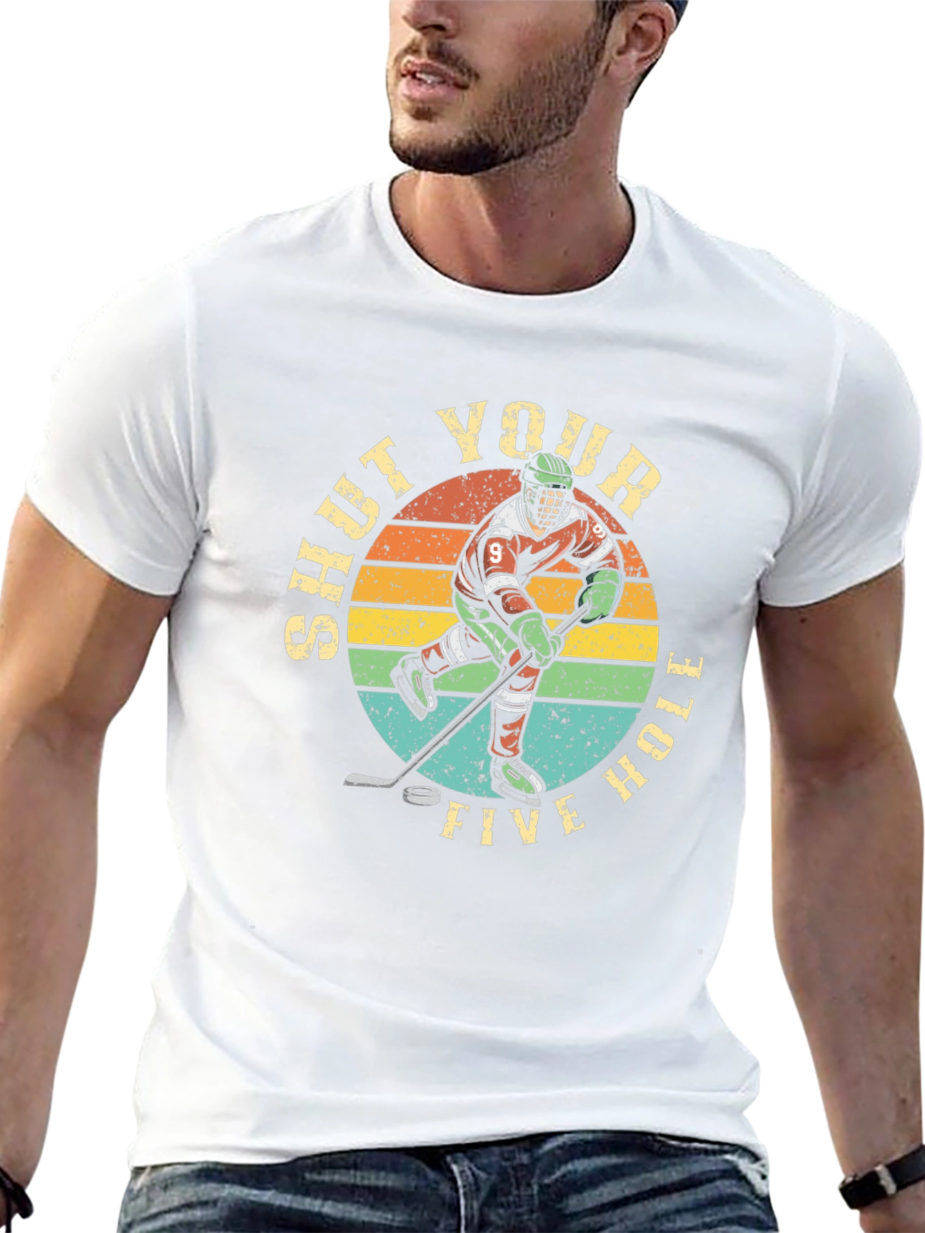 Shut Your Five Hole Hockey Graphic T-Shirt