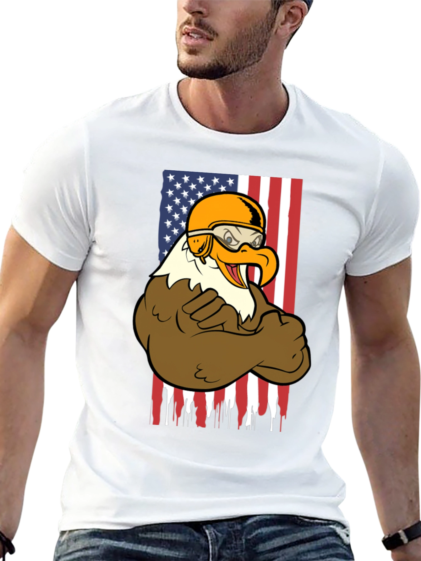 American Eagle Biker Graphic T-Shirt