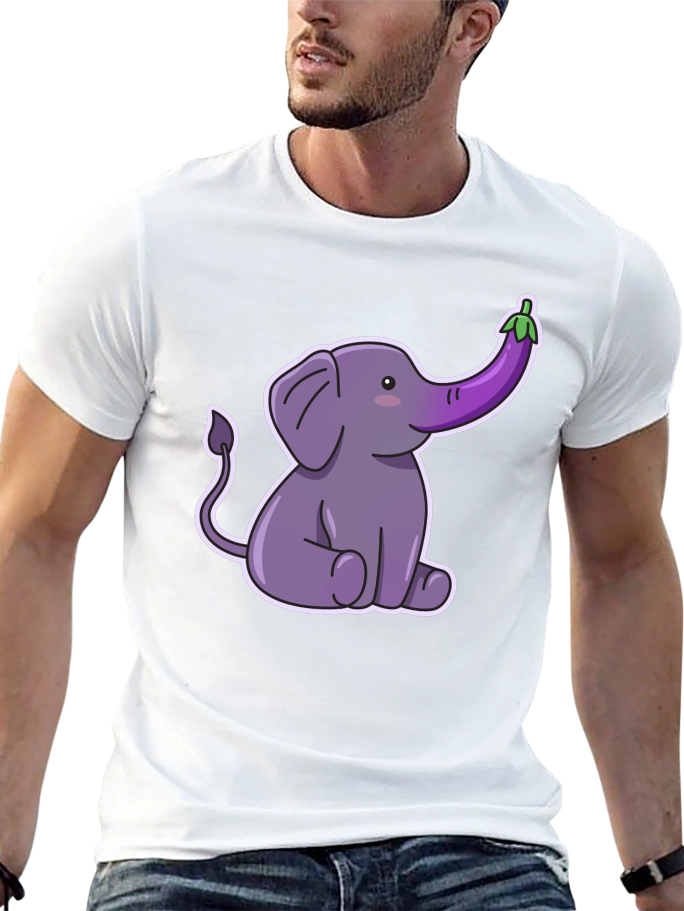 Elephant Eggplant Humor T-Shirt