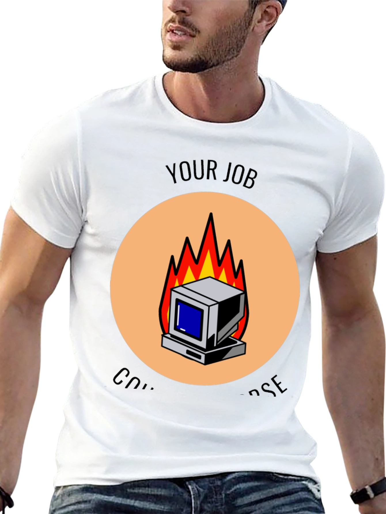 Your Job Computer Burning T-Shirt