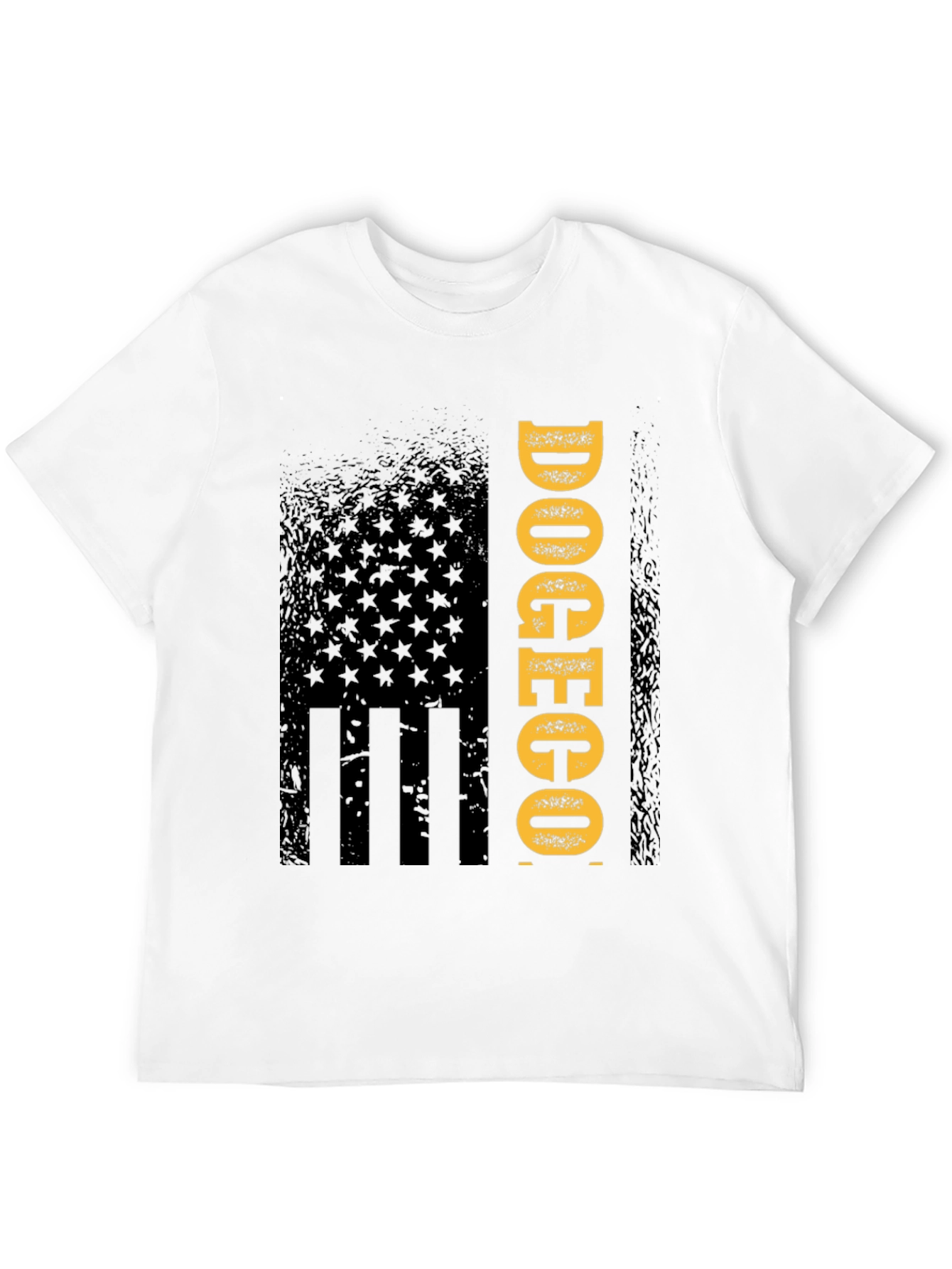 Doge to the Moon American Flag Style T-Shirt