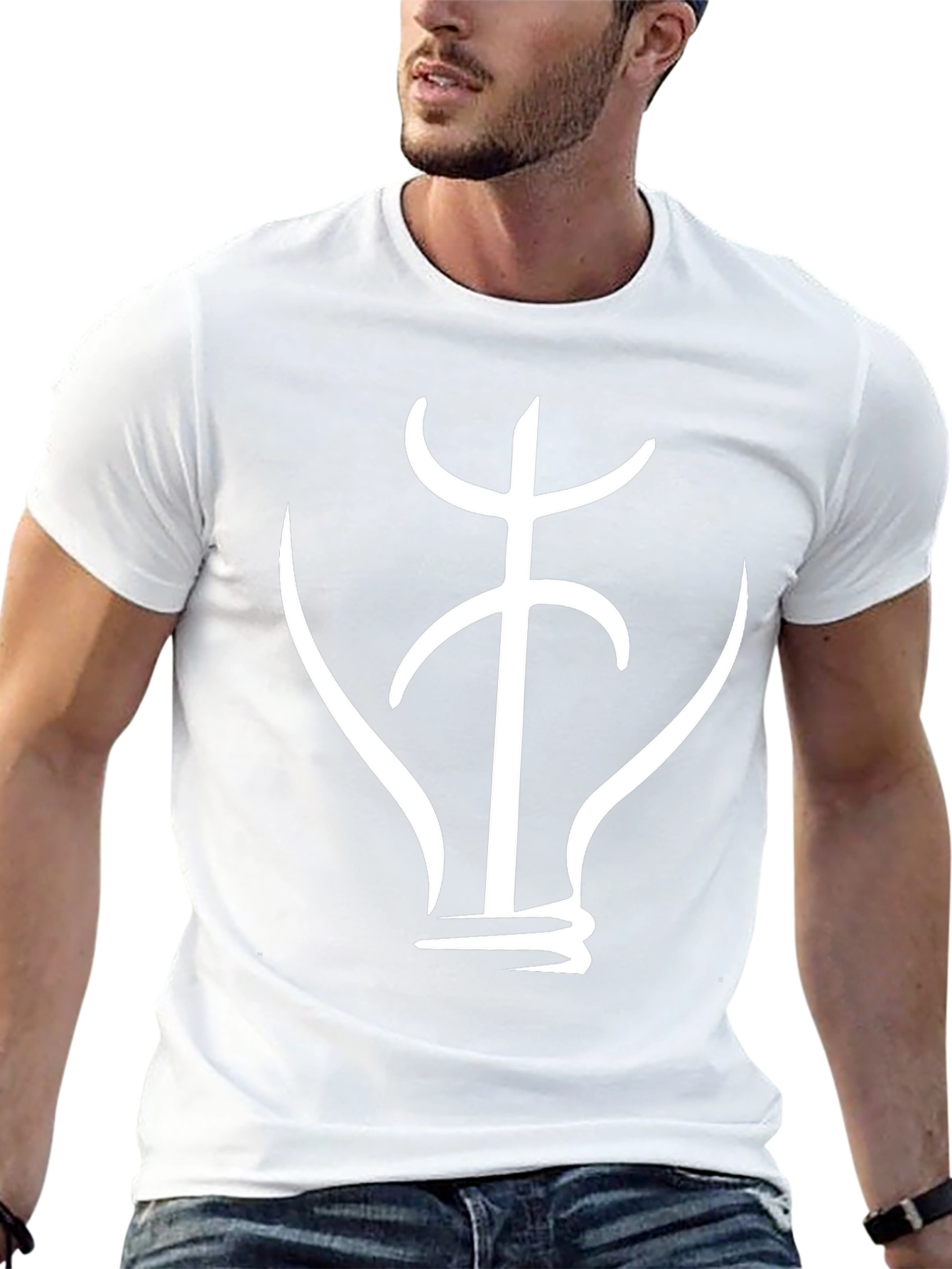 Abstract Bulb Graphic Tee - Black