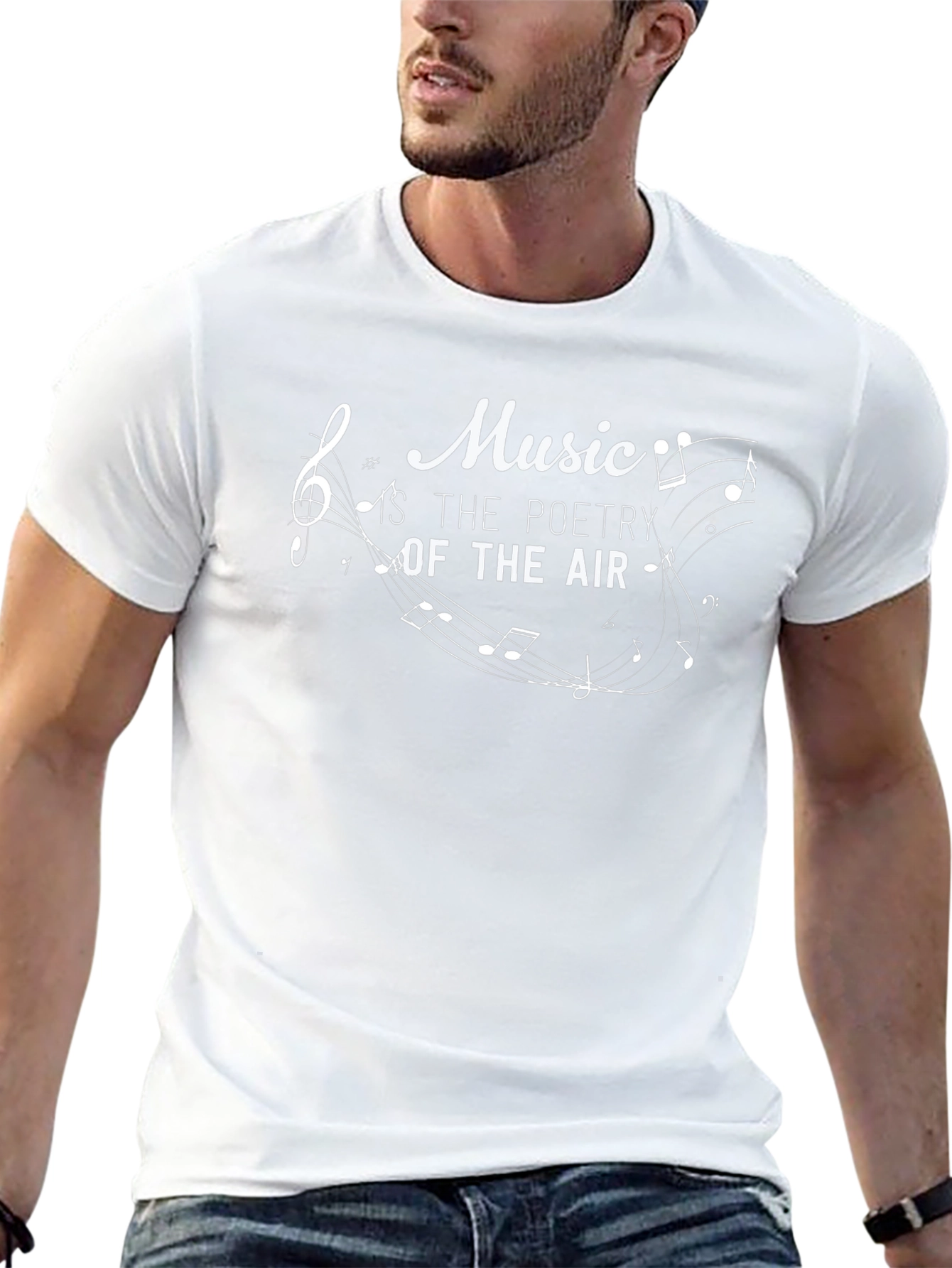 Music Is The Poetry Of Air Black T-Shirt