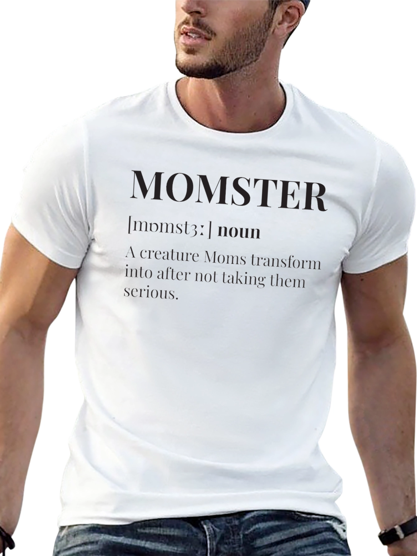 Momster Definition Black T-Shirt Funny Mom Gift