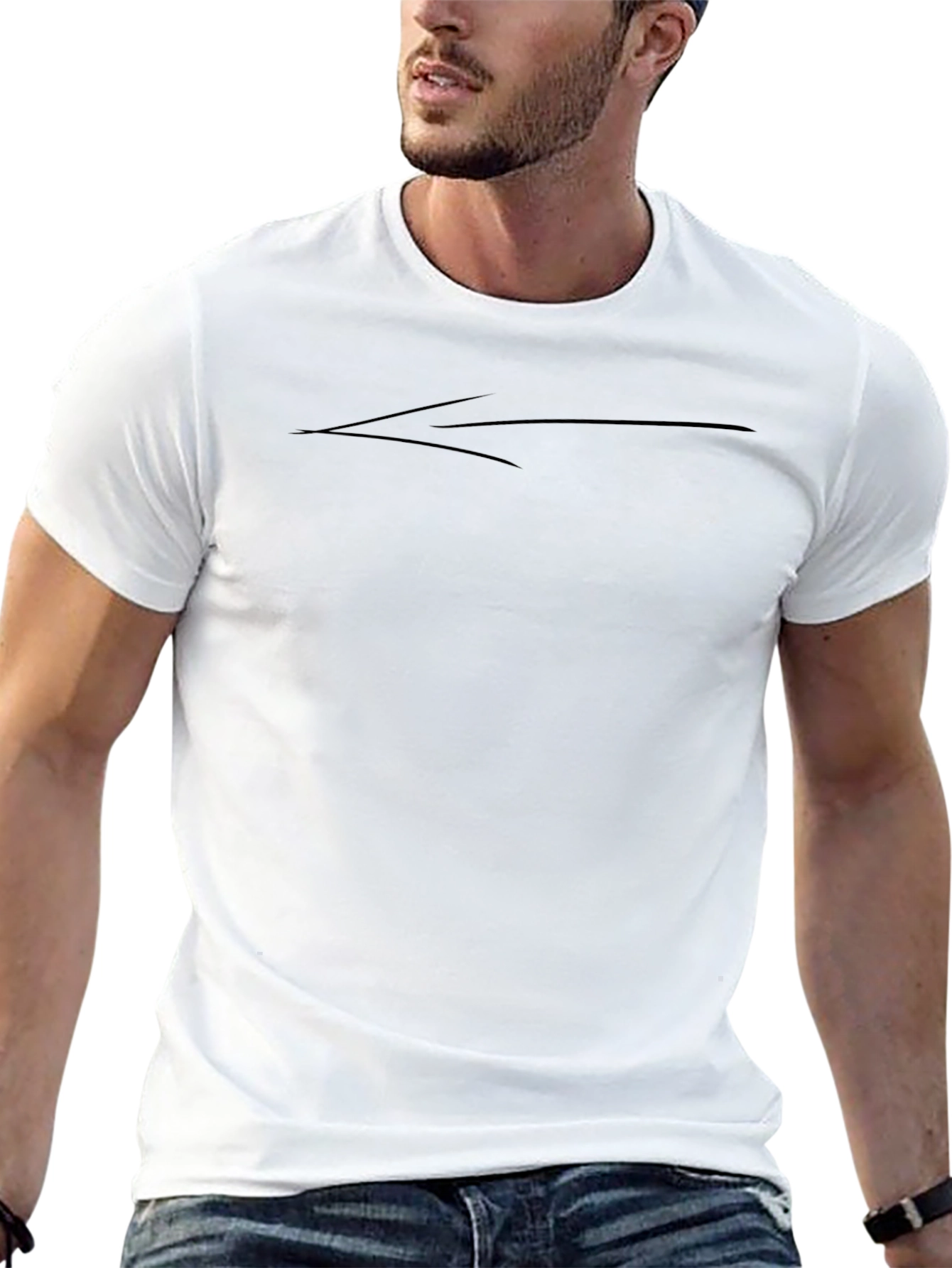 Mens Basic Black Crew Neck T-Shirt