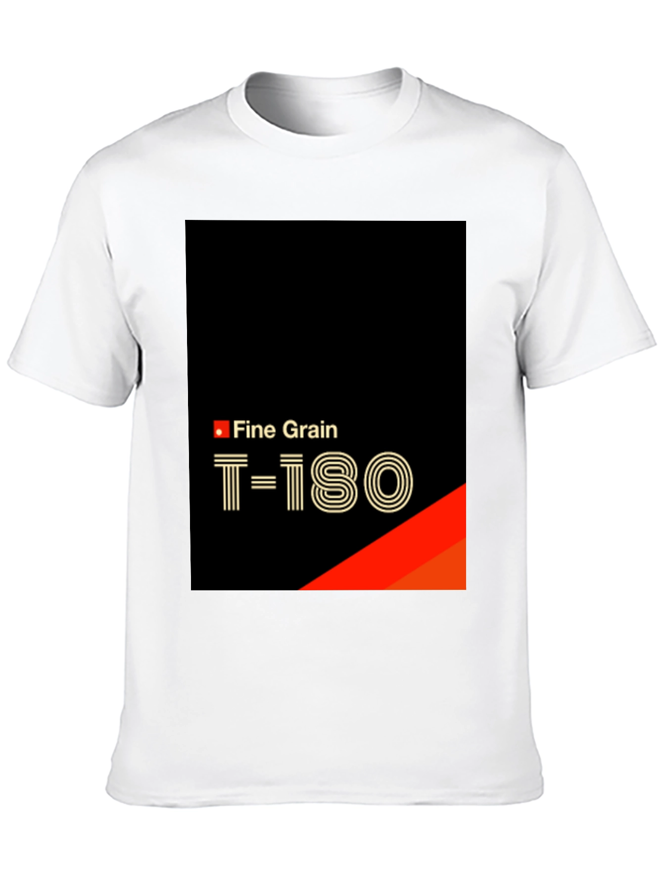Fine Grain T-180 Black T-Shirt