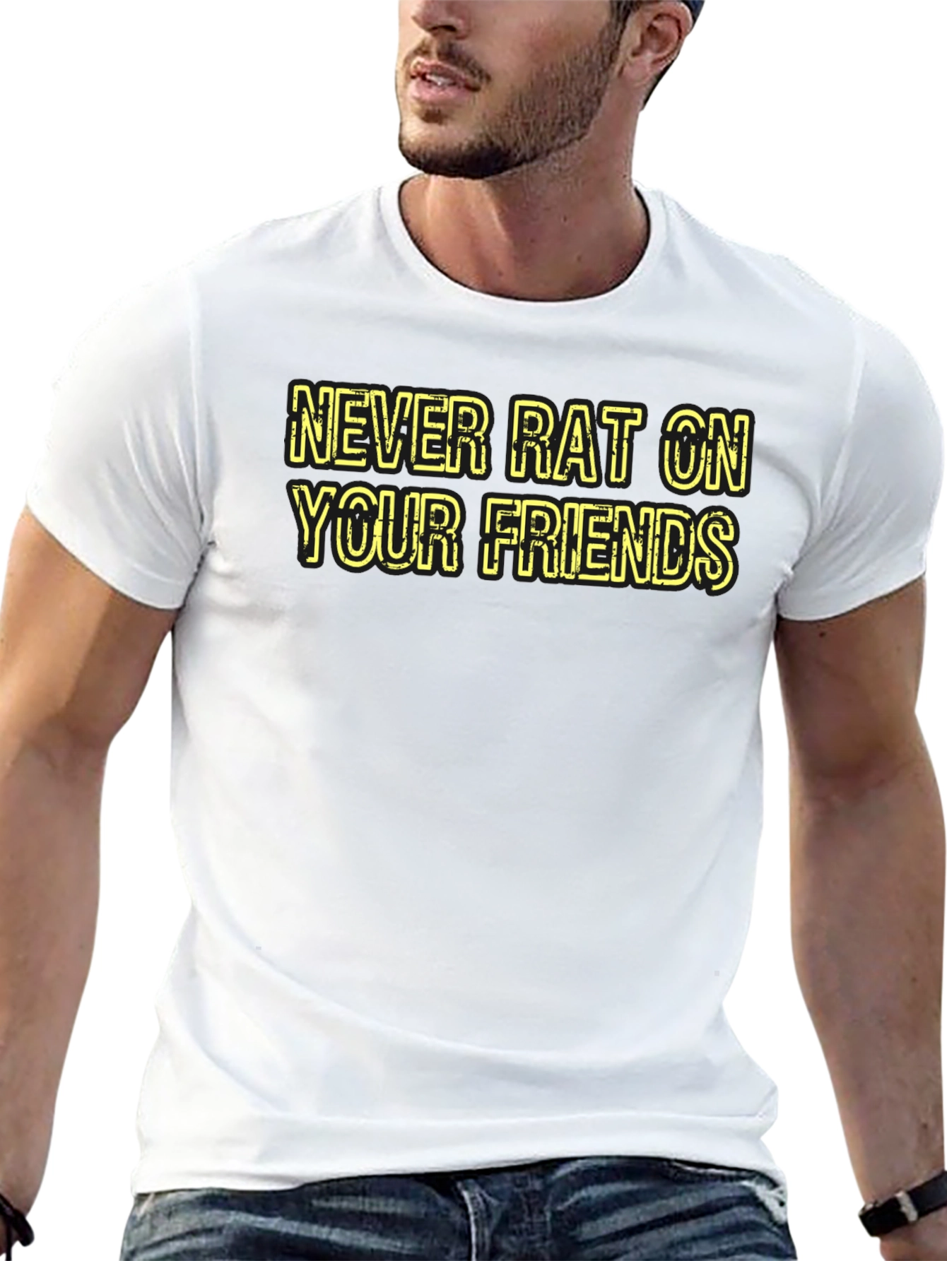 Never Rat On Your Friends Black T-Shirt