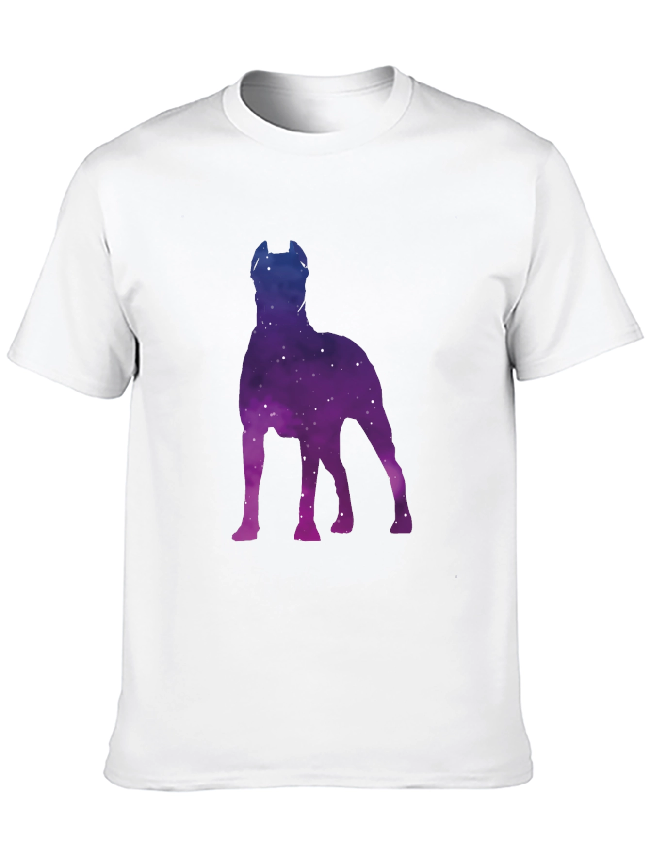 Galaxy Dog Silhouette T-Shirt - Black