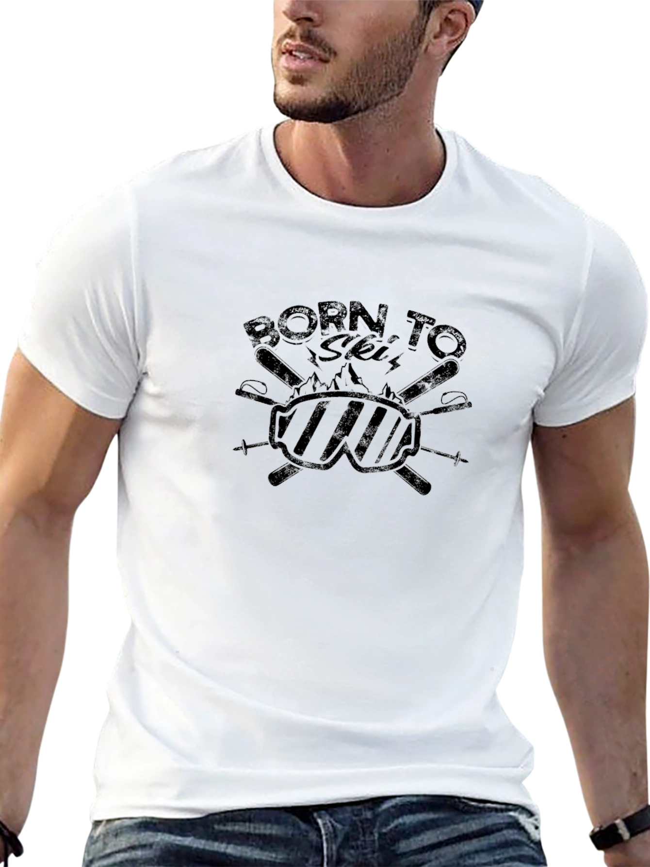 Born to Ski Black T-Shirt