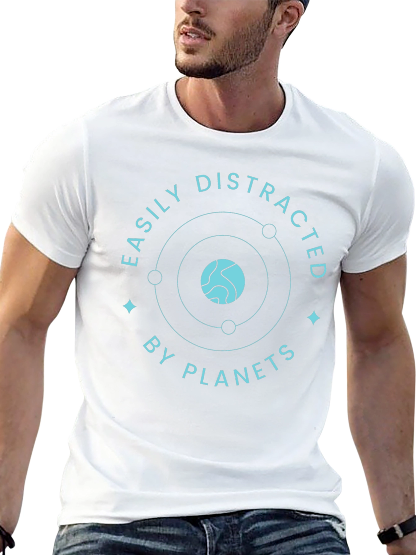 Easily Distracted By Planets Graphic Tee