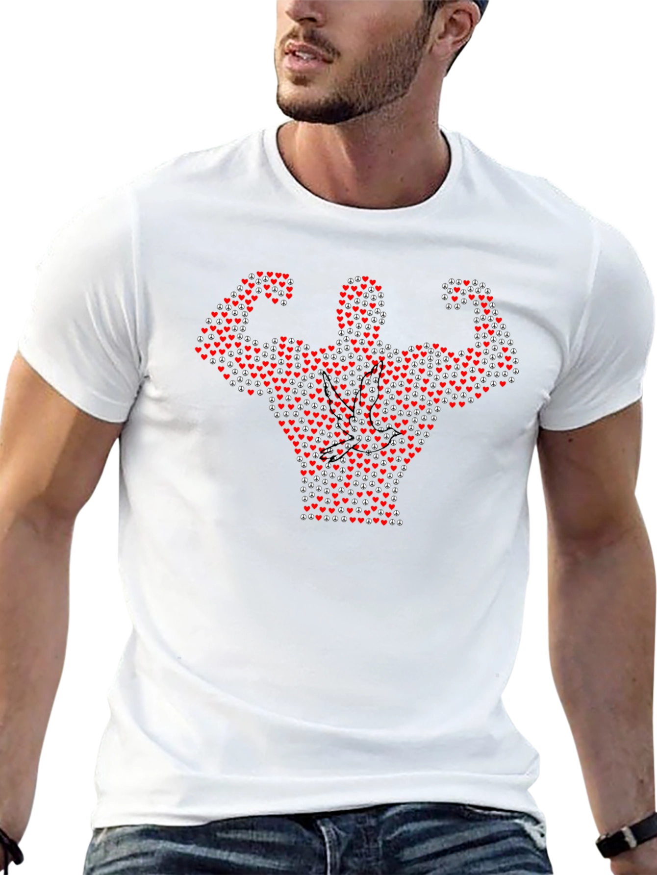 Heart Muscle Man Graphic T-Shirt