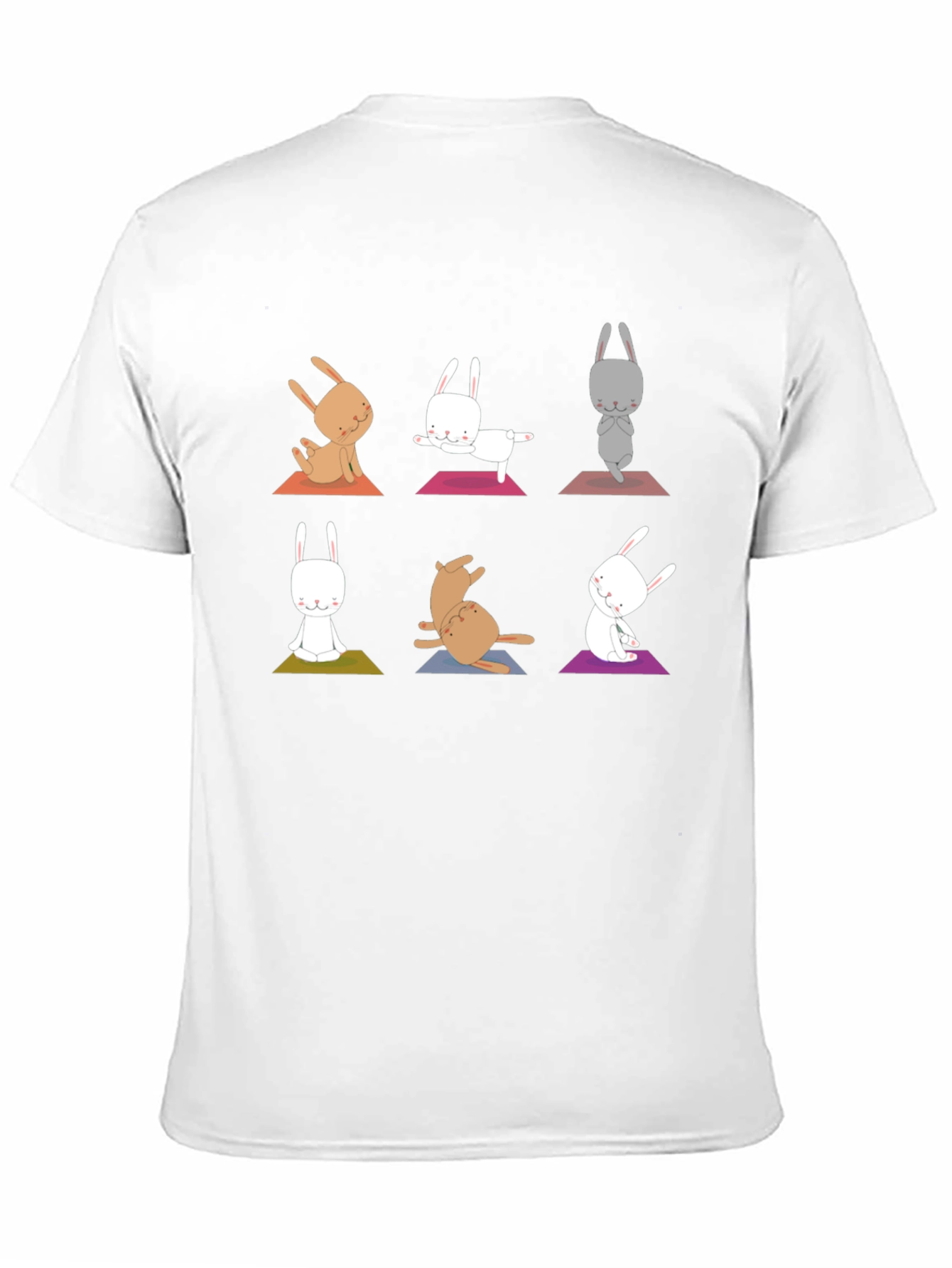 Yoga Bunny Graphic Tee - Black Cotton Blend