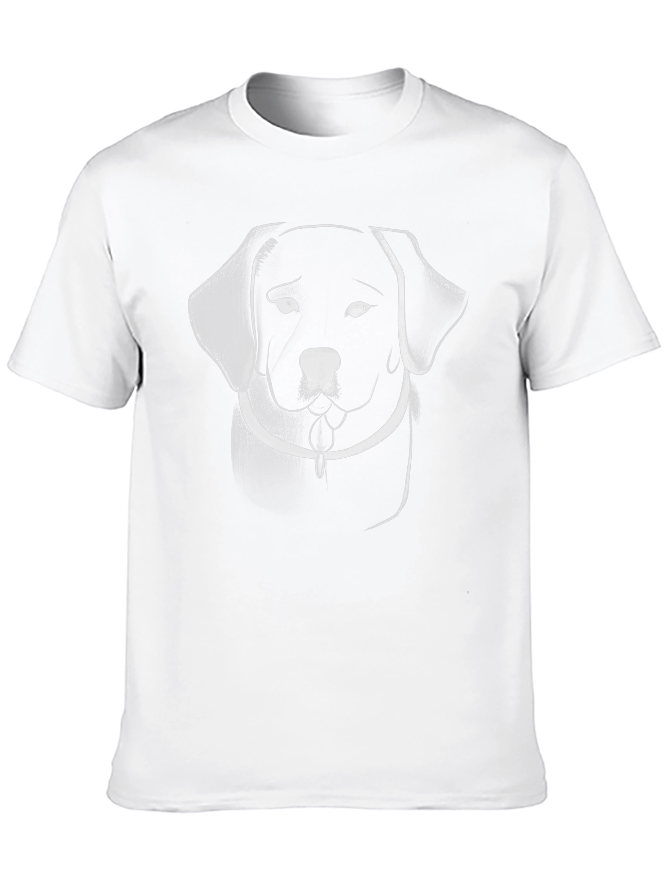 Labrador Line Art Black T-Shirt